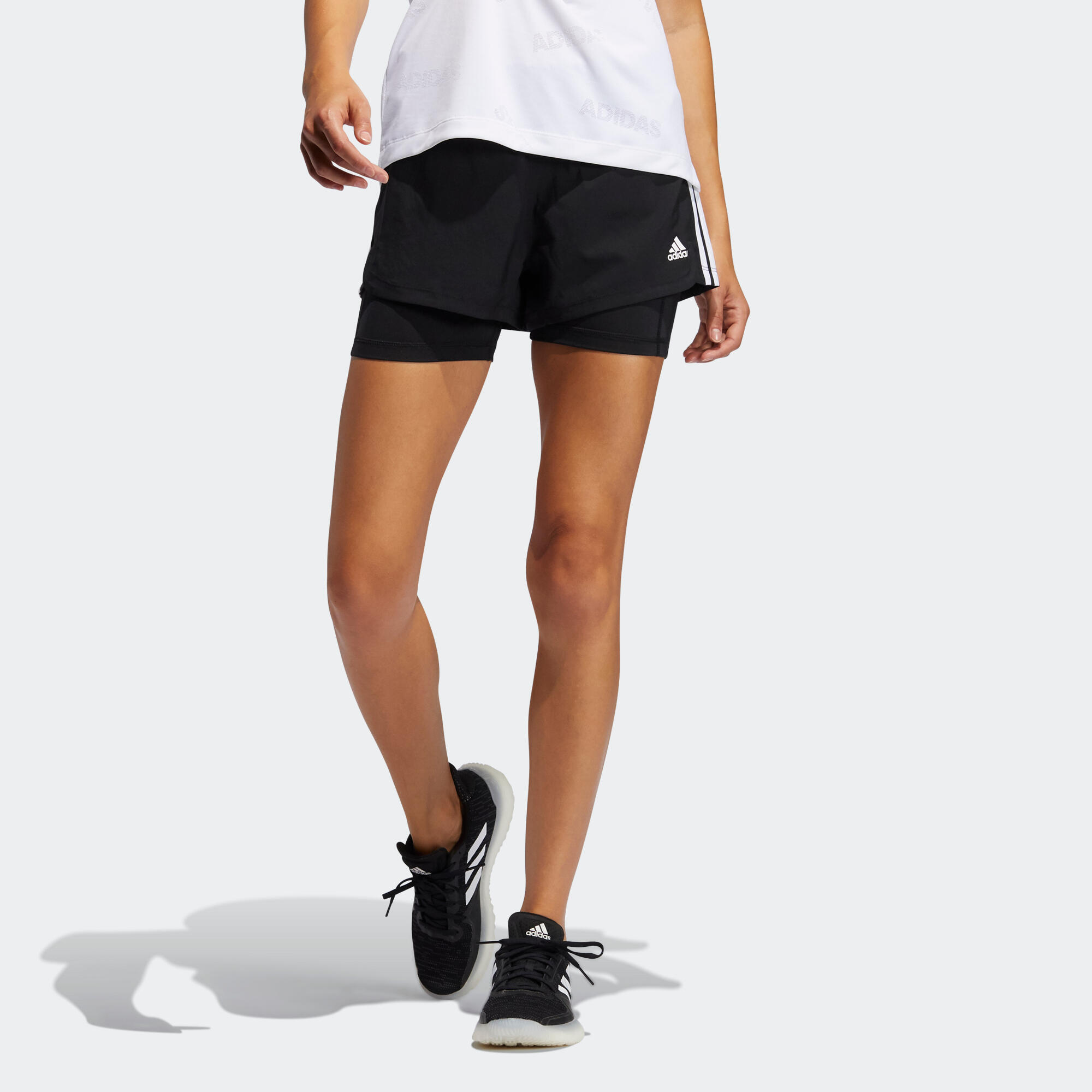 Adidas 2-in-1 Shorts Fitness Damen schwarz