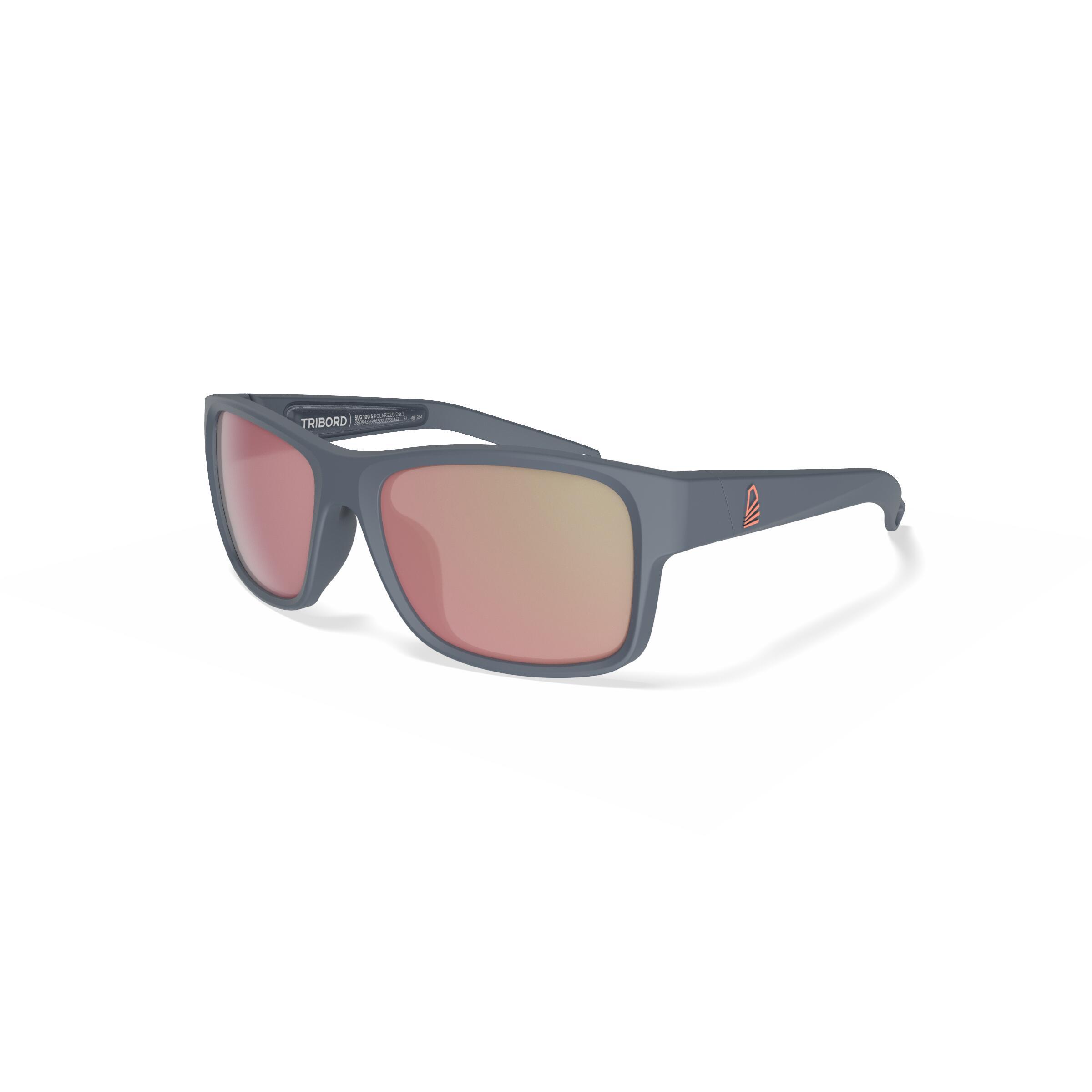 Tribord Sonnenbrille Segeln 100 schwimmfähig Größe S dunkelgrau
