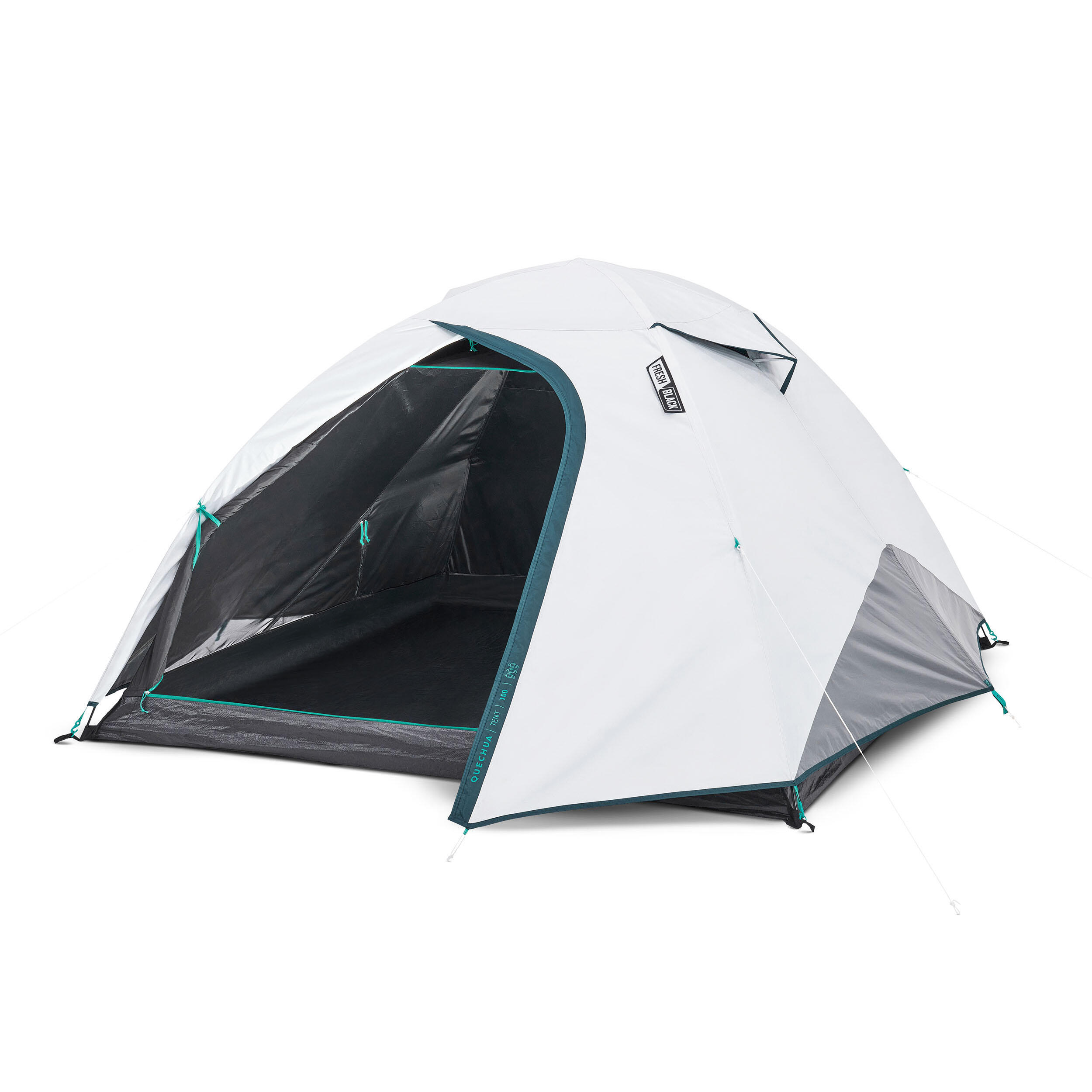 Quechua Campingzelt Stangenaufbau Fresh & Black - MH100 für 3 Personen