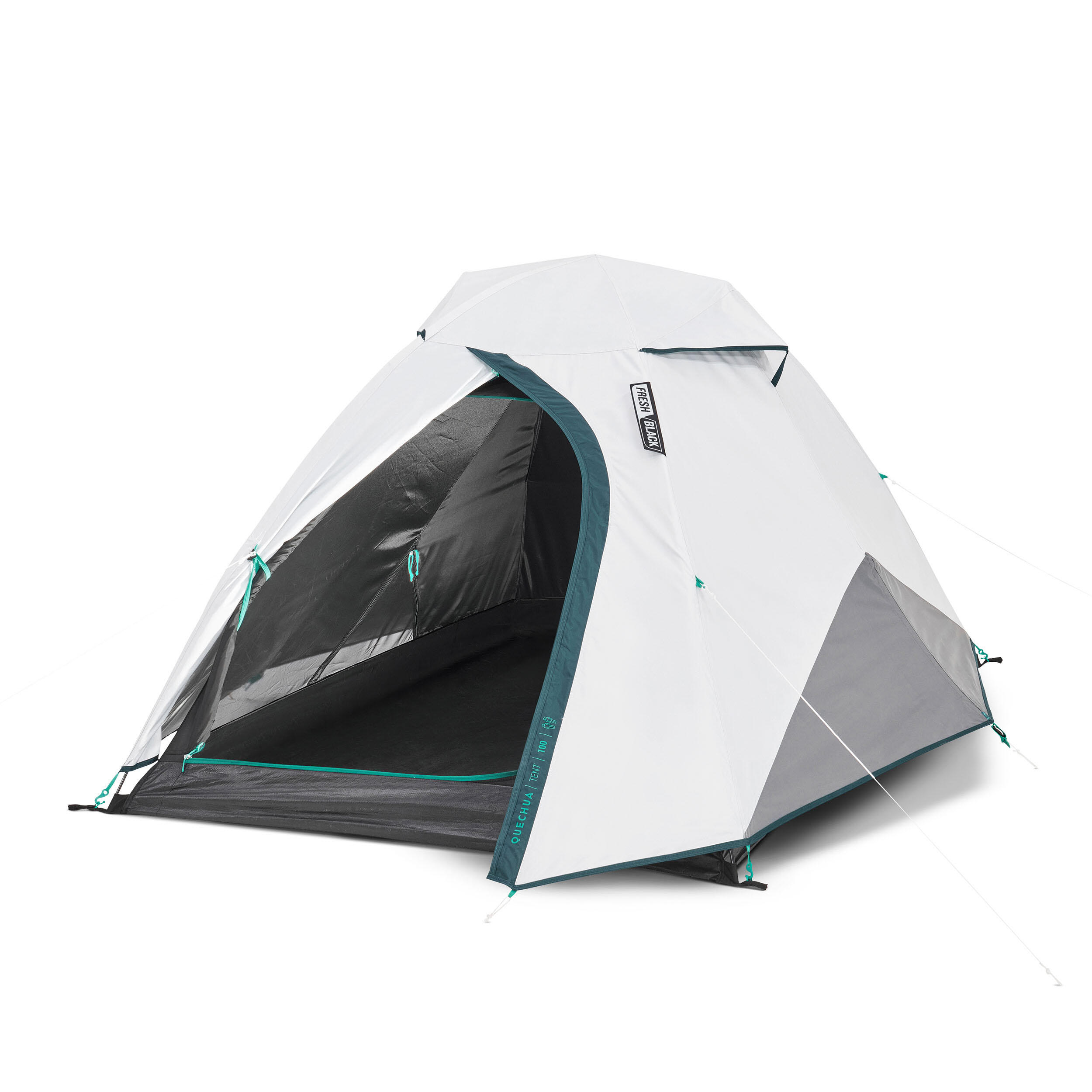 Quechua Campingzelt Stangenaufbau Fresh & Black - MH100 für 2 Personen