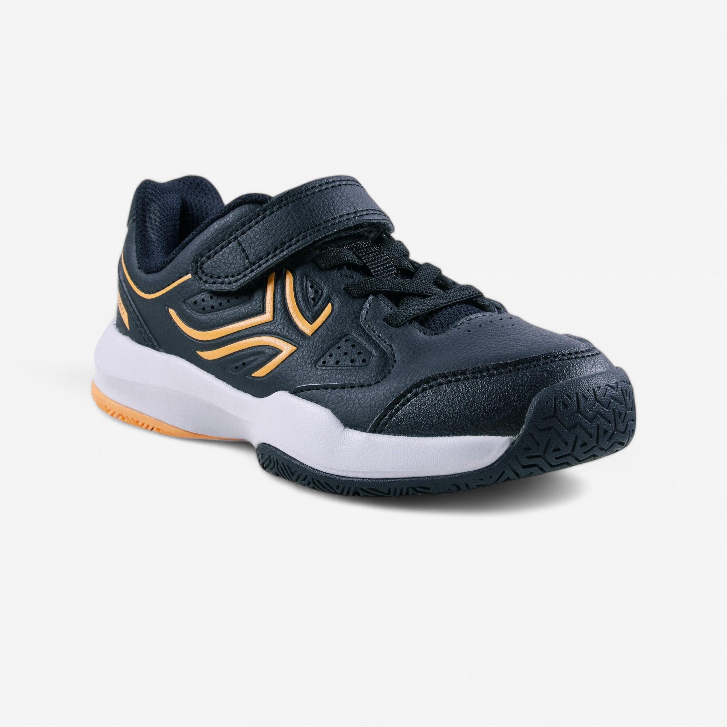 Artengo Tennisschuhe TS530 Turnschuhe mit Klettverschluss Kinder schwarz