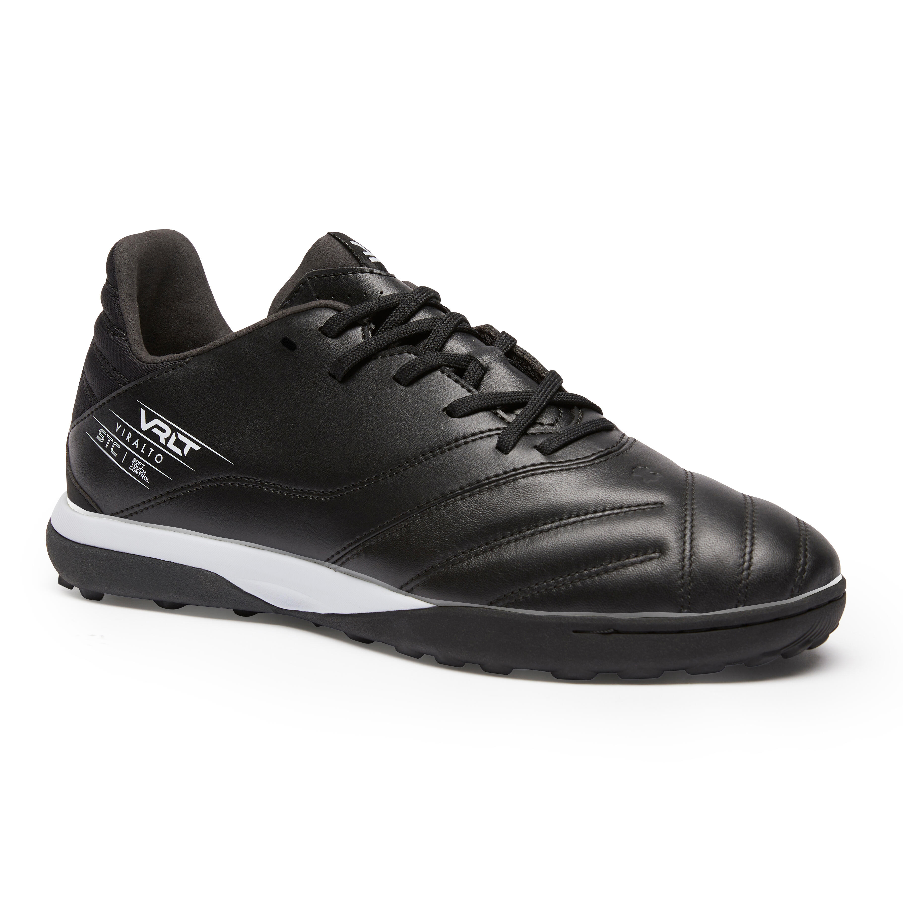 Kipsta Fussballschuhe Multinocken VIRALTO II Leder TF schwarz