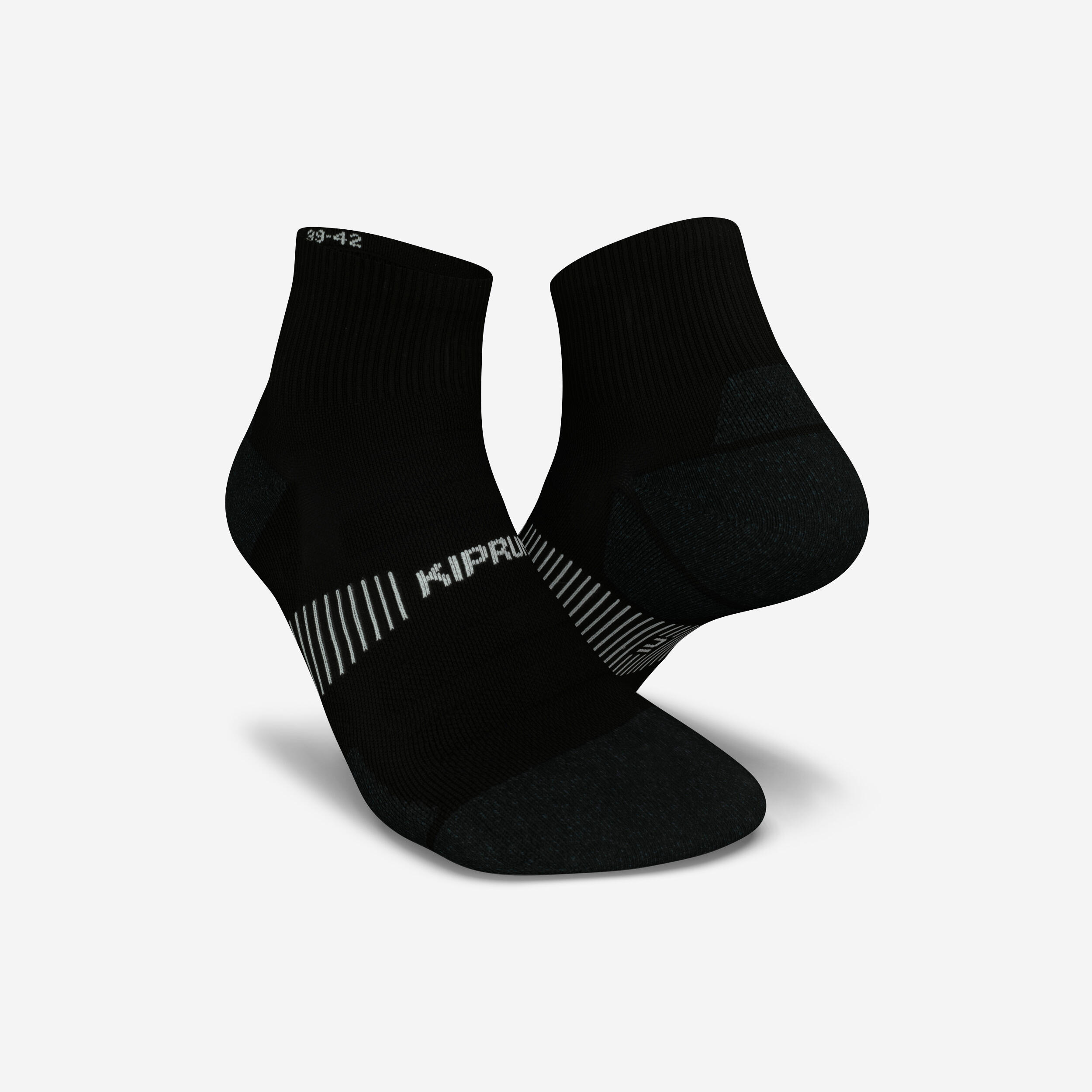 Kiprun Laufsocken Mid Run 900 dick Ecodesign schwarz