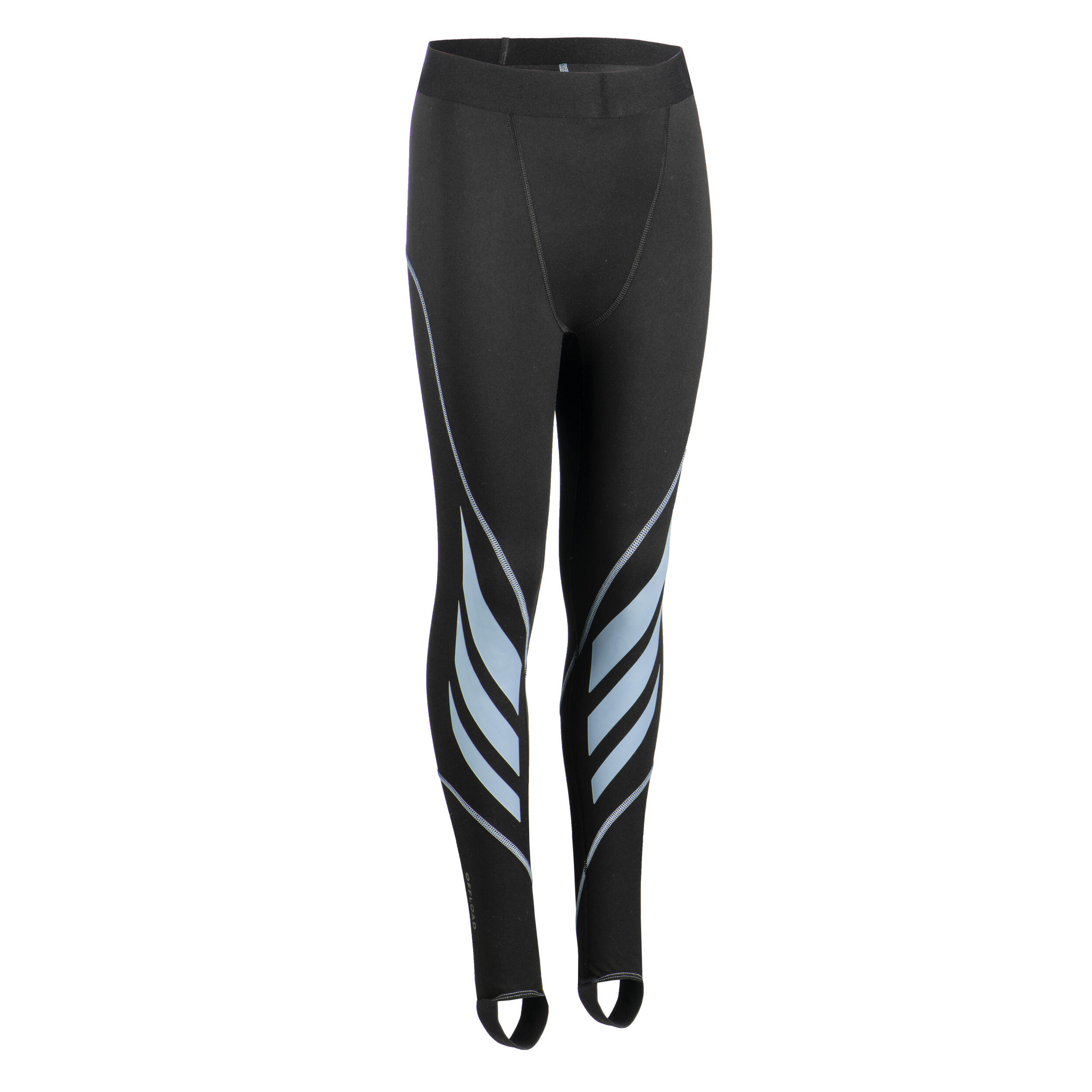 Offload Rugby-Tights R500 Kinder schwarz/grau