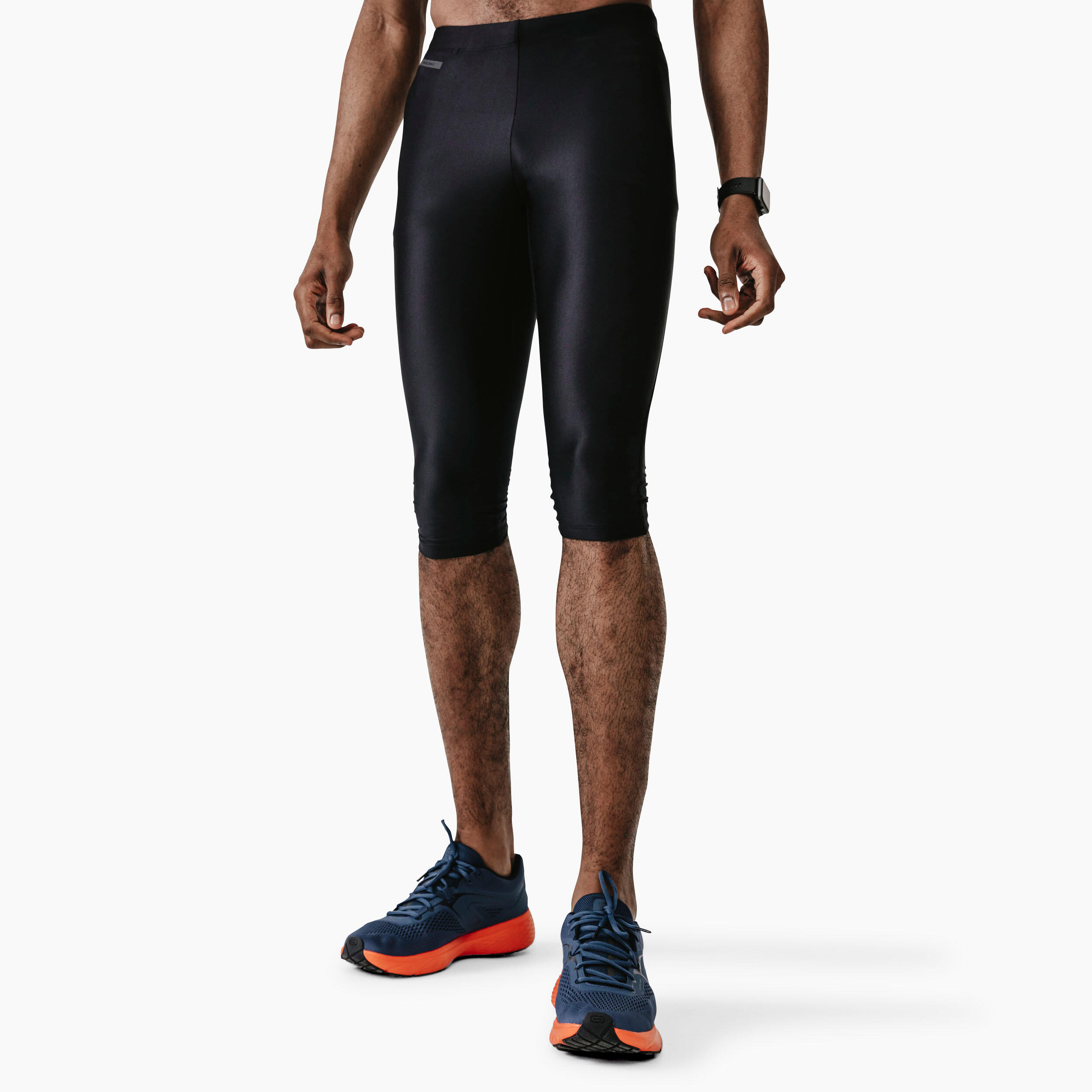 Kalenji Laufhose 3/4 Tights atmungsaktiv Dry Herren schwarz