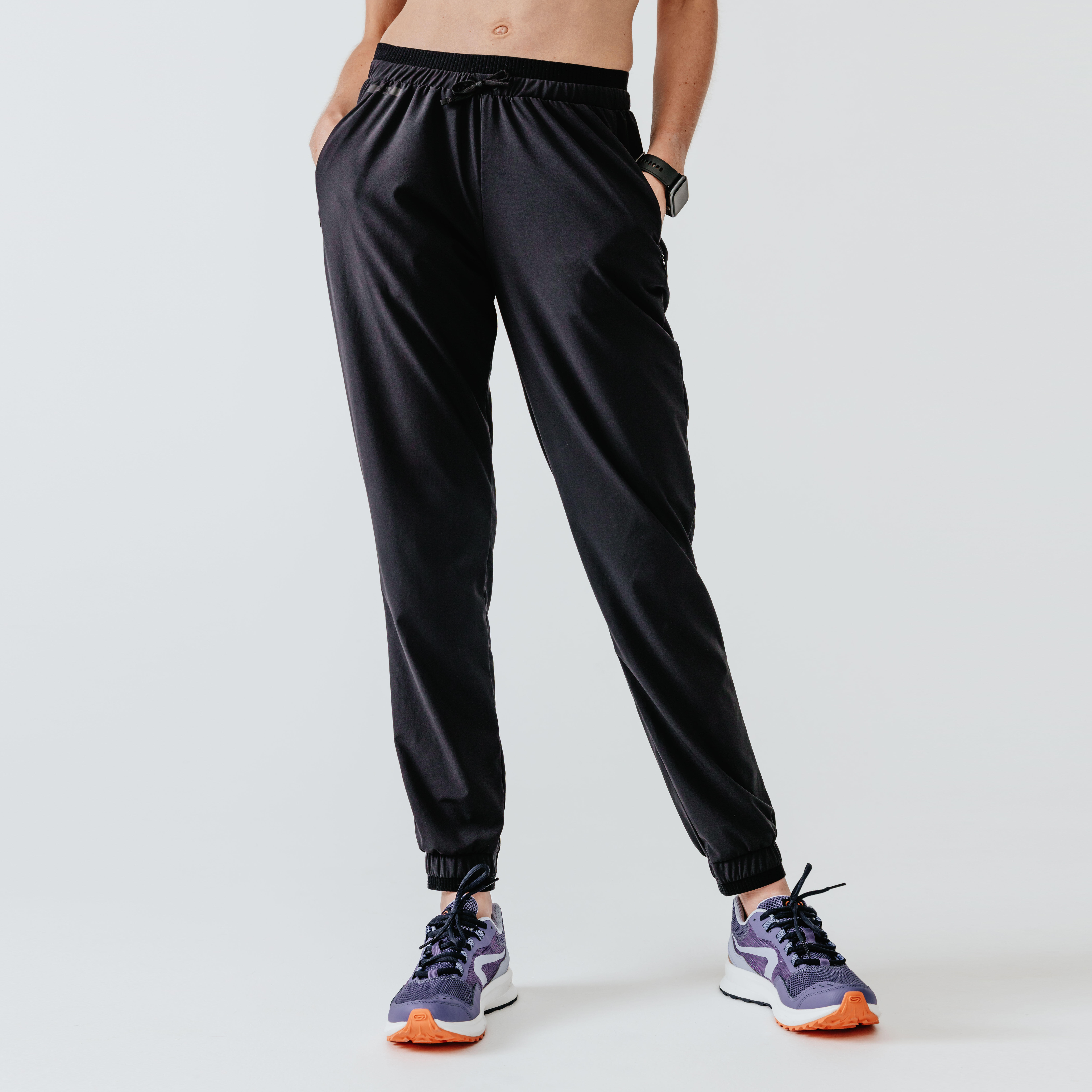 Kalenji Laufhose lang atmungsaktiv Dry Damen schwarz