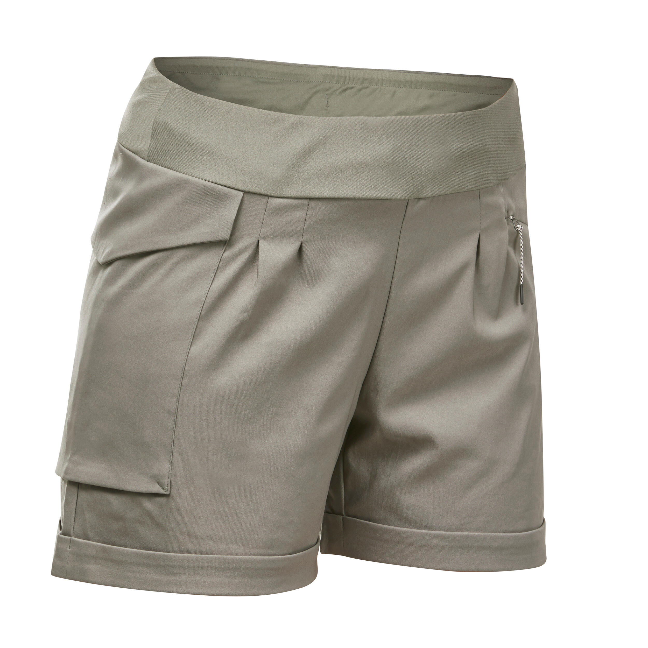 Quechua Wandershorts Naturwandern NH500 Regular Damen khaki
