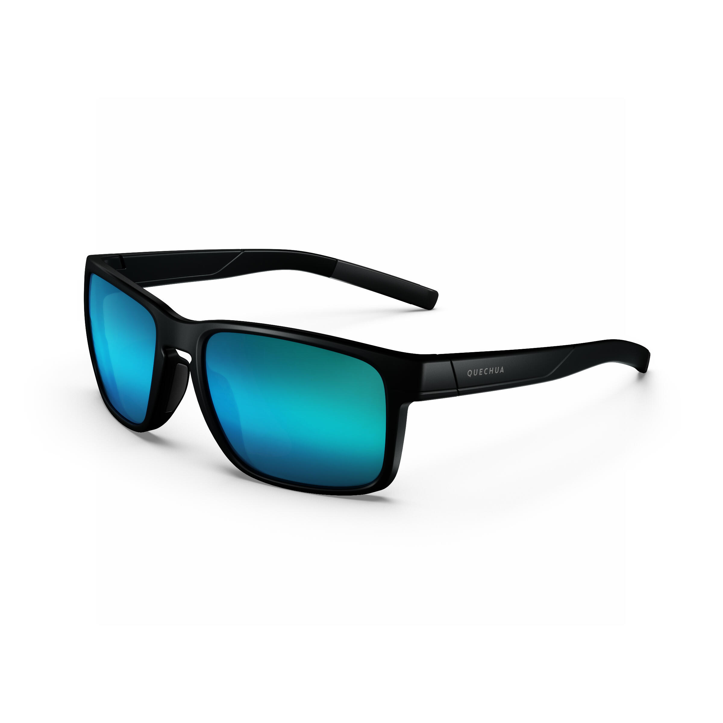 Quechua Sonnenbrille Wandern MH 530 Kategorie 3 Polarisierend Erwachsene schwarz/blau