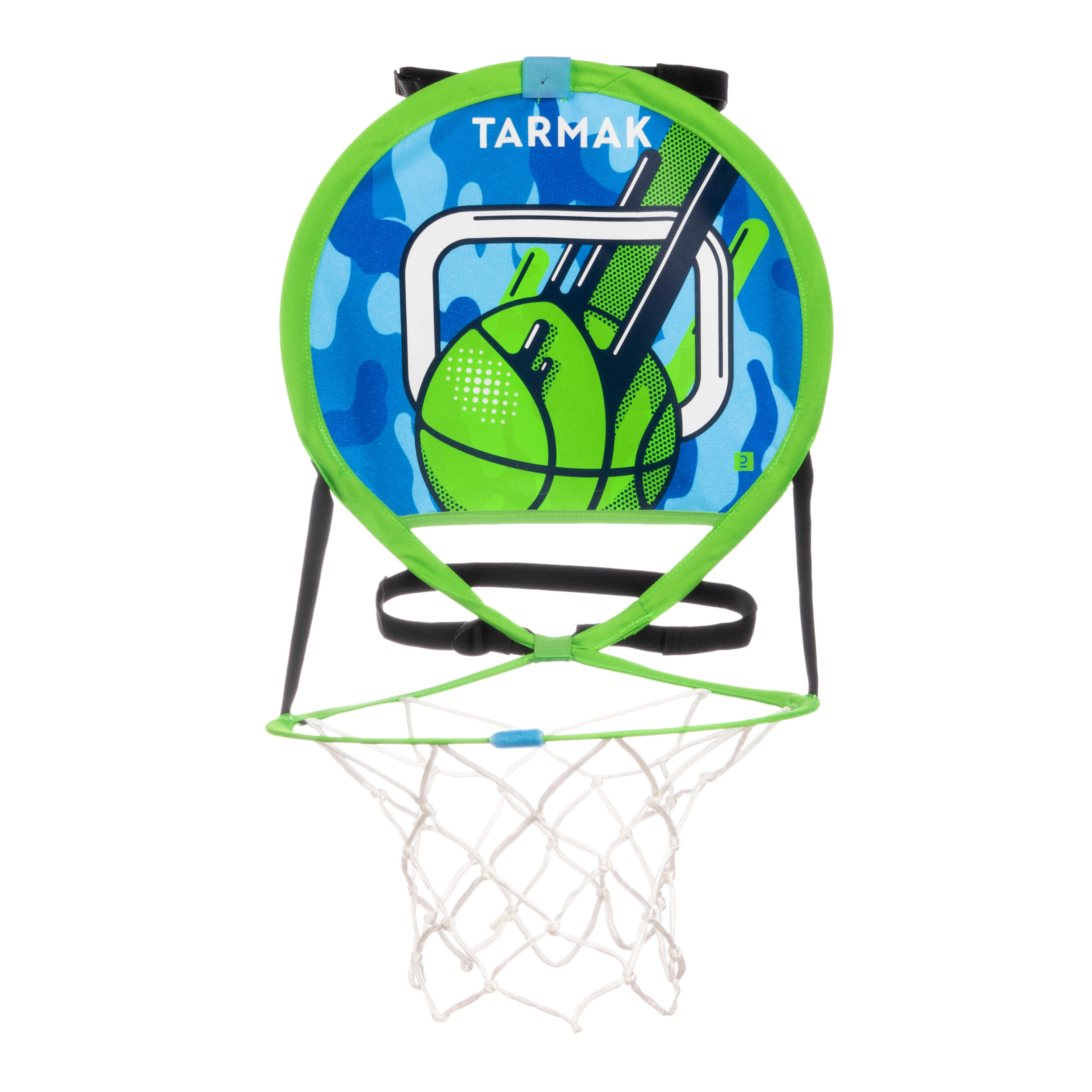 Tarmak Mobiler Basketballkorb Hoop 100 mit Ball Kinder grün/blau