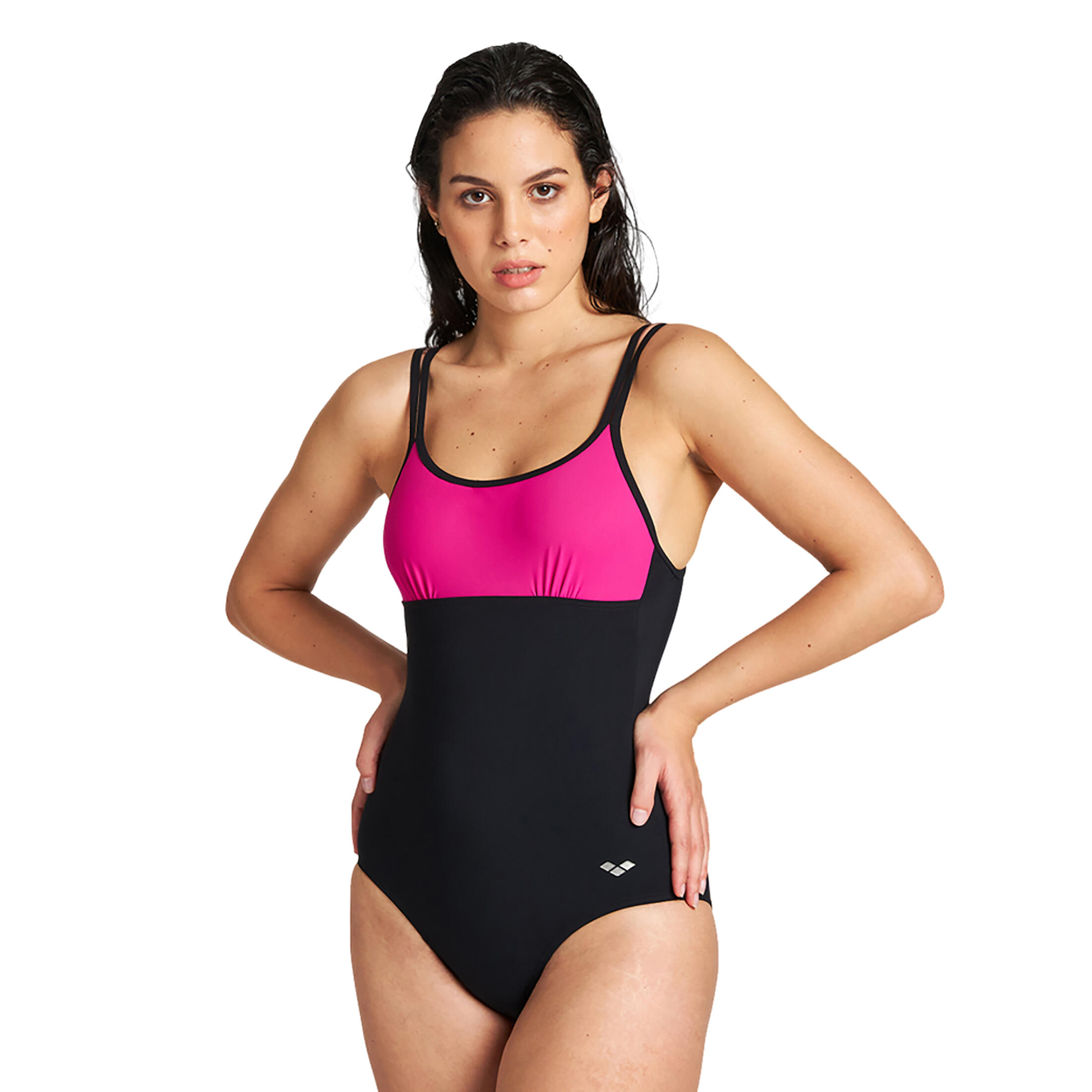 Arena Badeanzug Arena Betta U Back figurformend Damen schwarz/rosa
