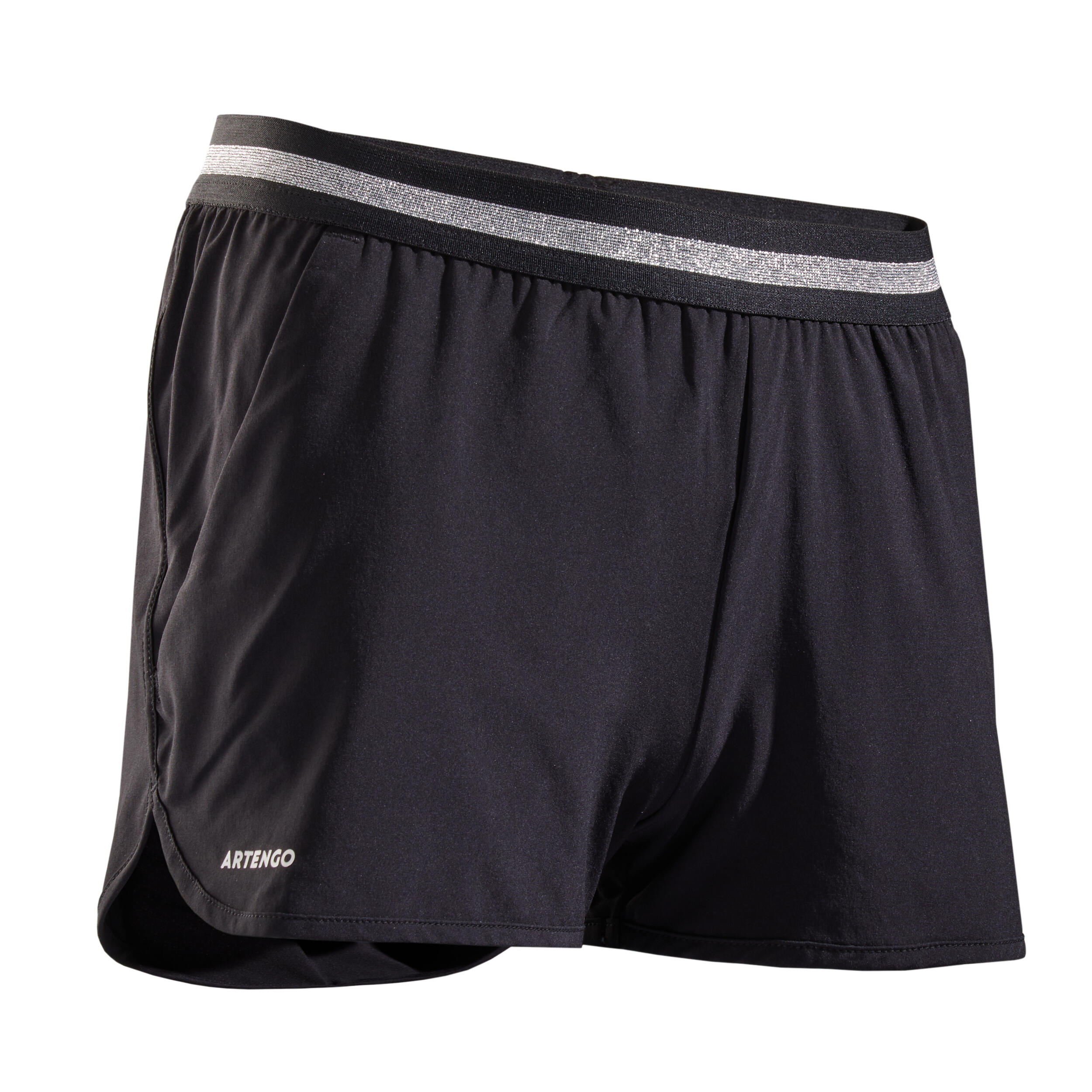 Artengo Tennis-Shorts Mädchen TSH500 schwarz