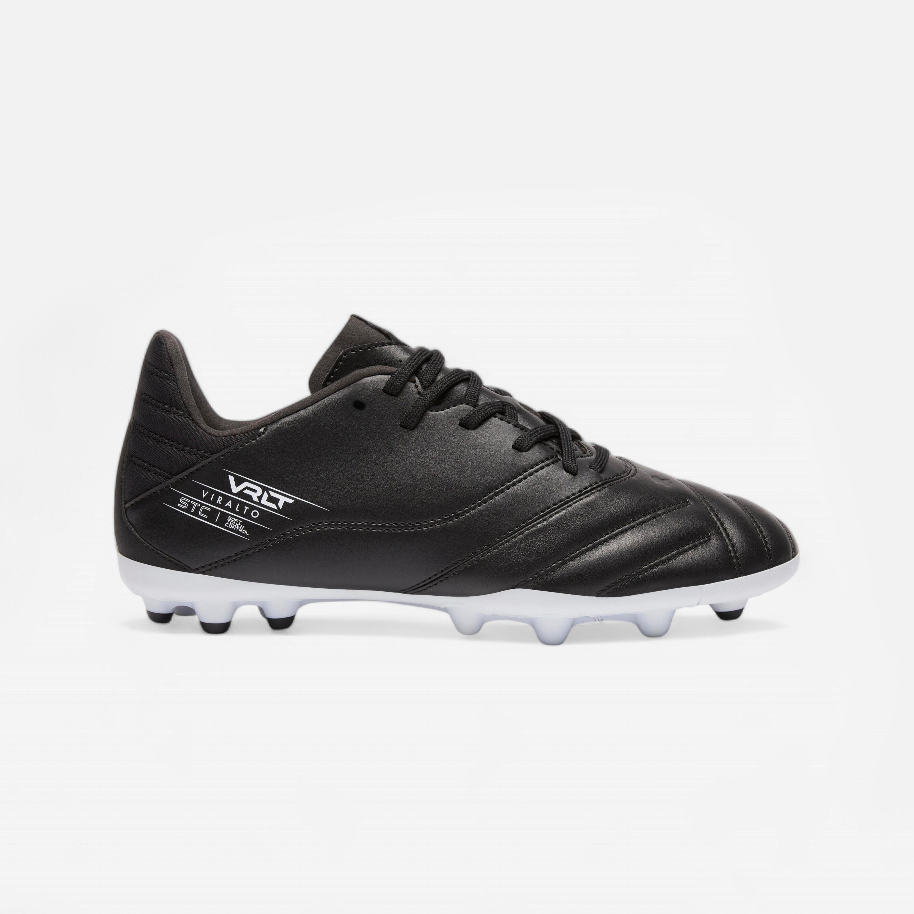 Kipsta Fussballschuhe Nocken VIRALTO II Leder MG schwarz