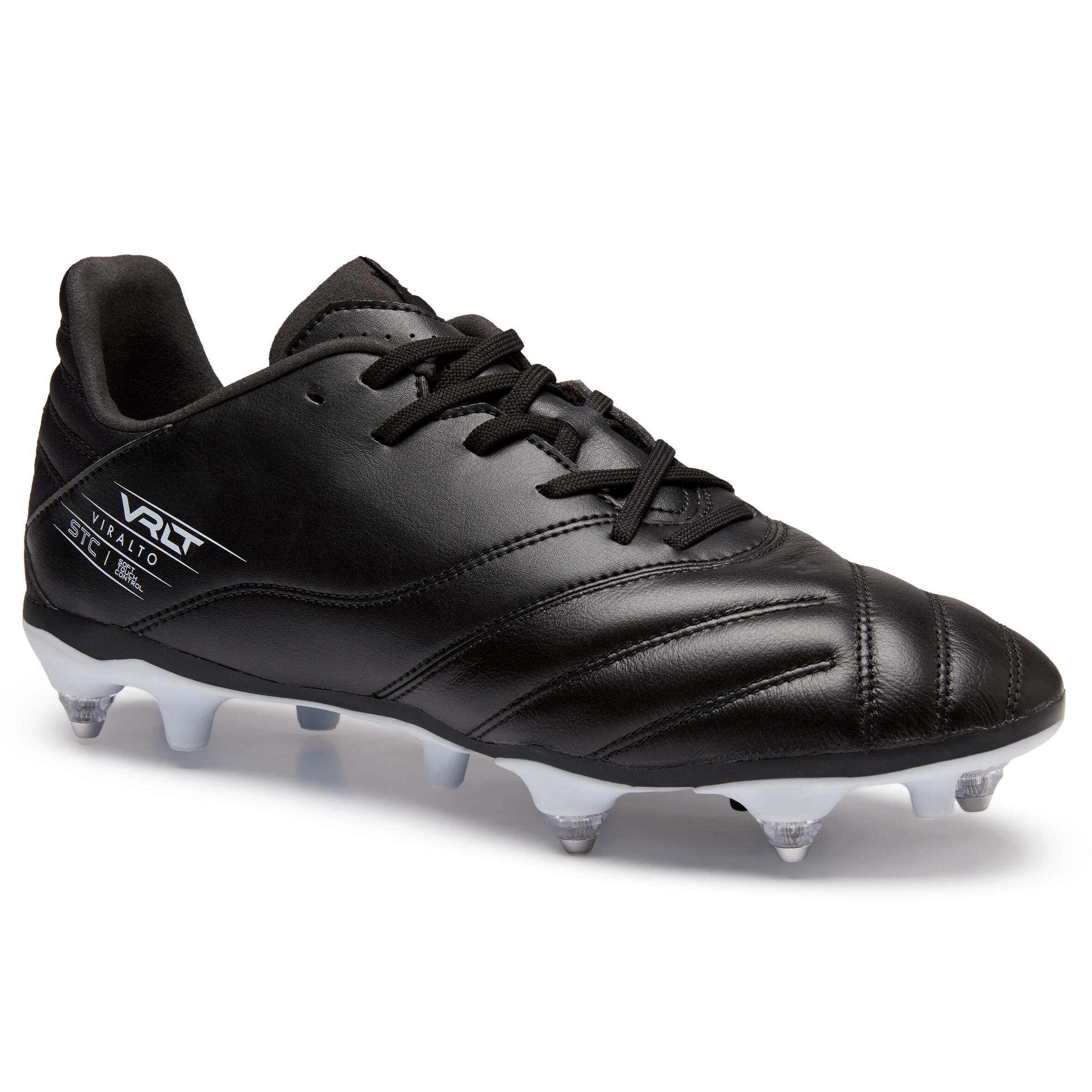Kipsta Fussballschuhe Stollen VIRALTO II Leder SG schwarz