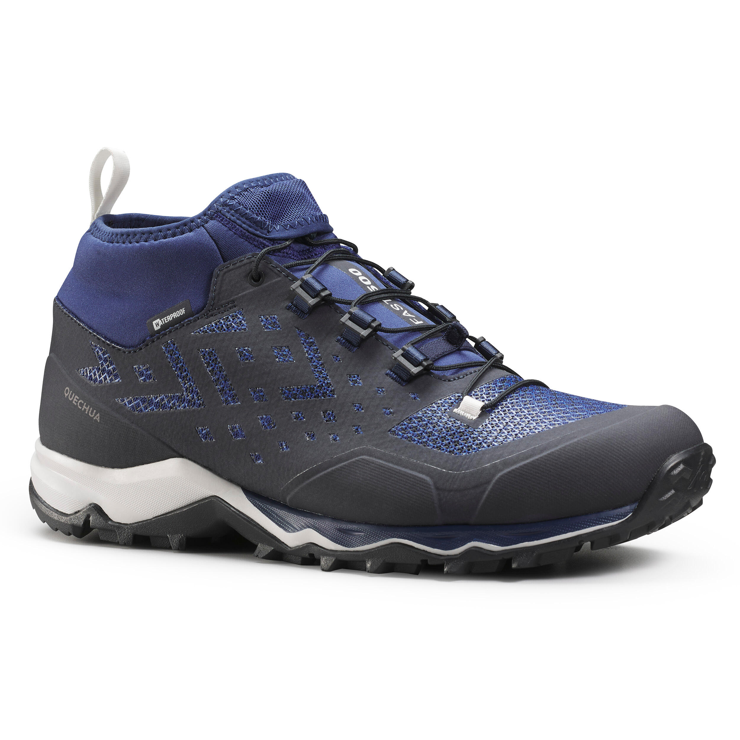 Quechua Wanderschuhe Speed Hiking FH500 wasserdicht ultraleicht Herren blau