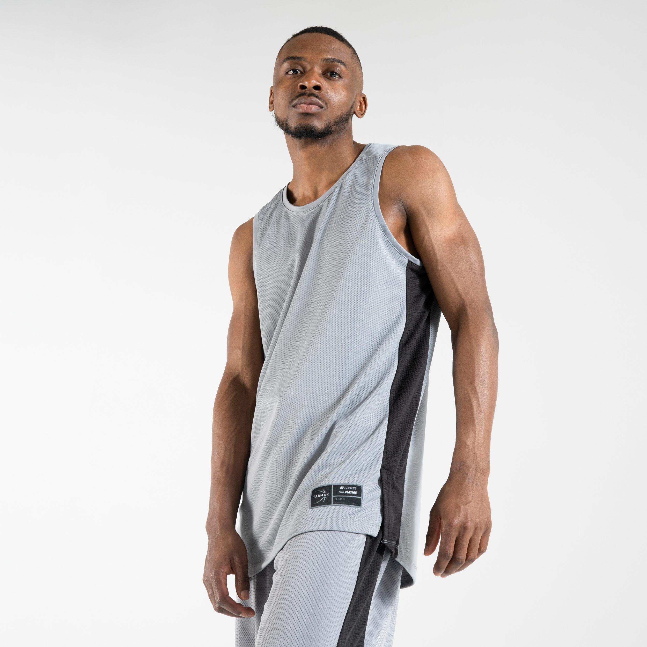 Tarmak Basketballtrikot ärmellos T500 Herren grau