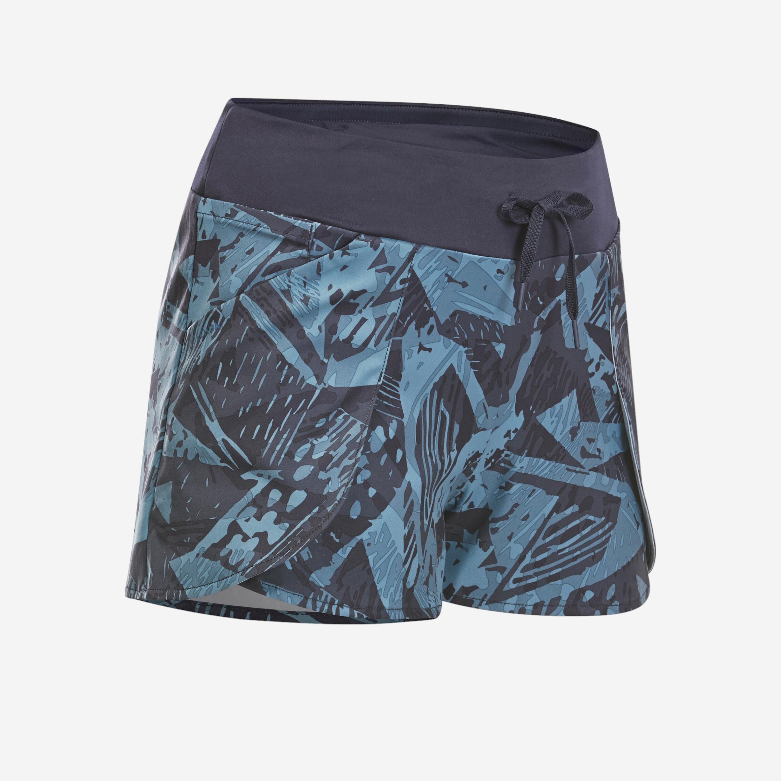 Quechua Wandershorts Naturwandern NH500 Slim Damen khaki/rosa