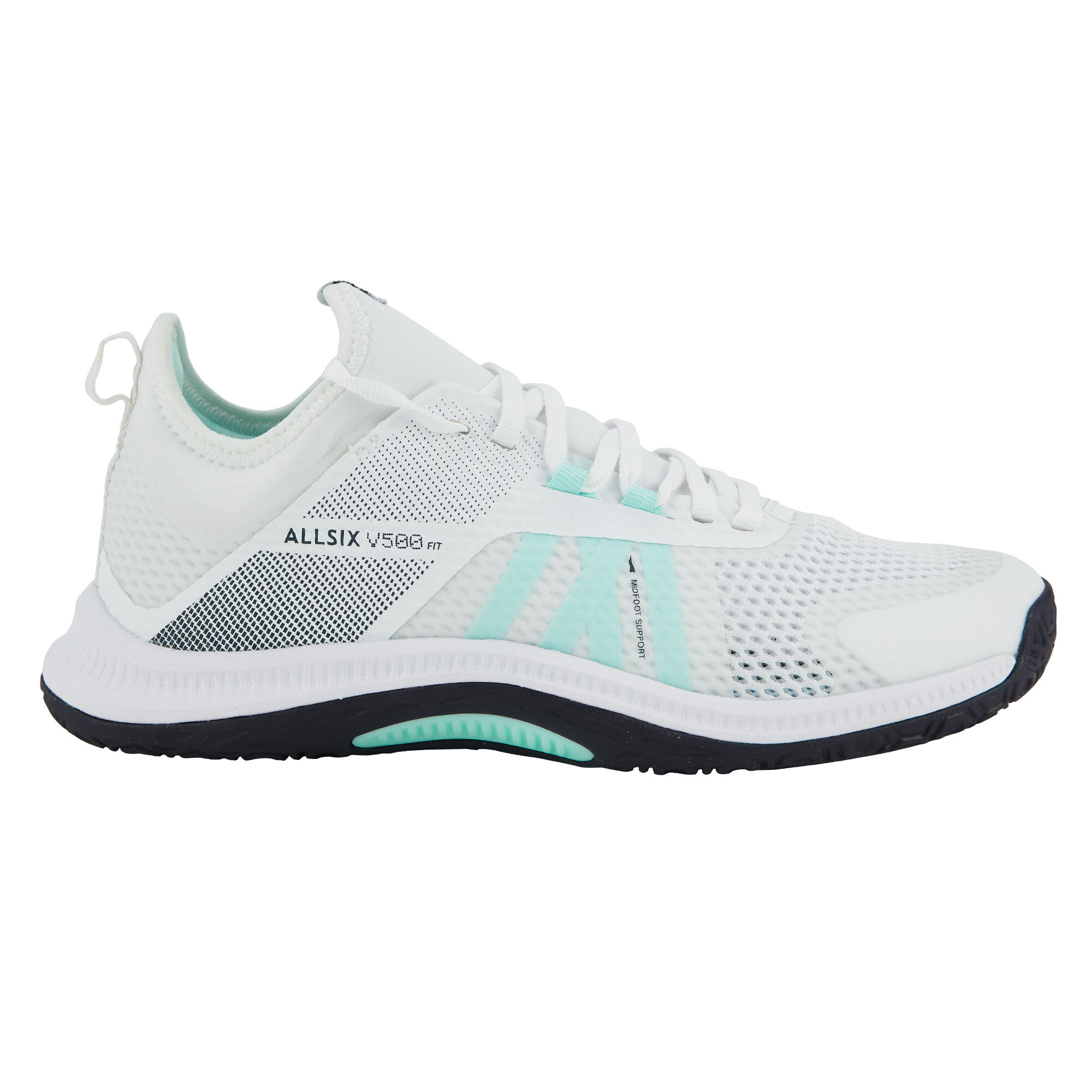 Allsix Volleyballschuhe FIT 500 Damen weiss/grün