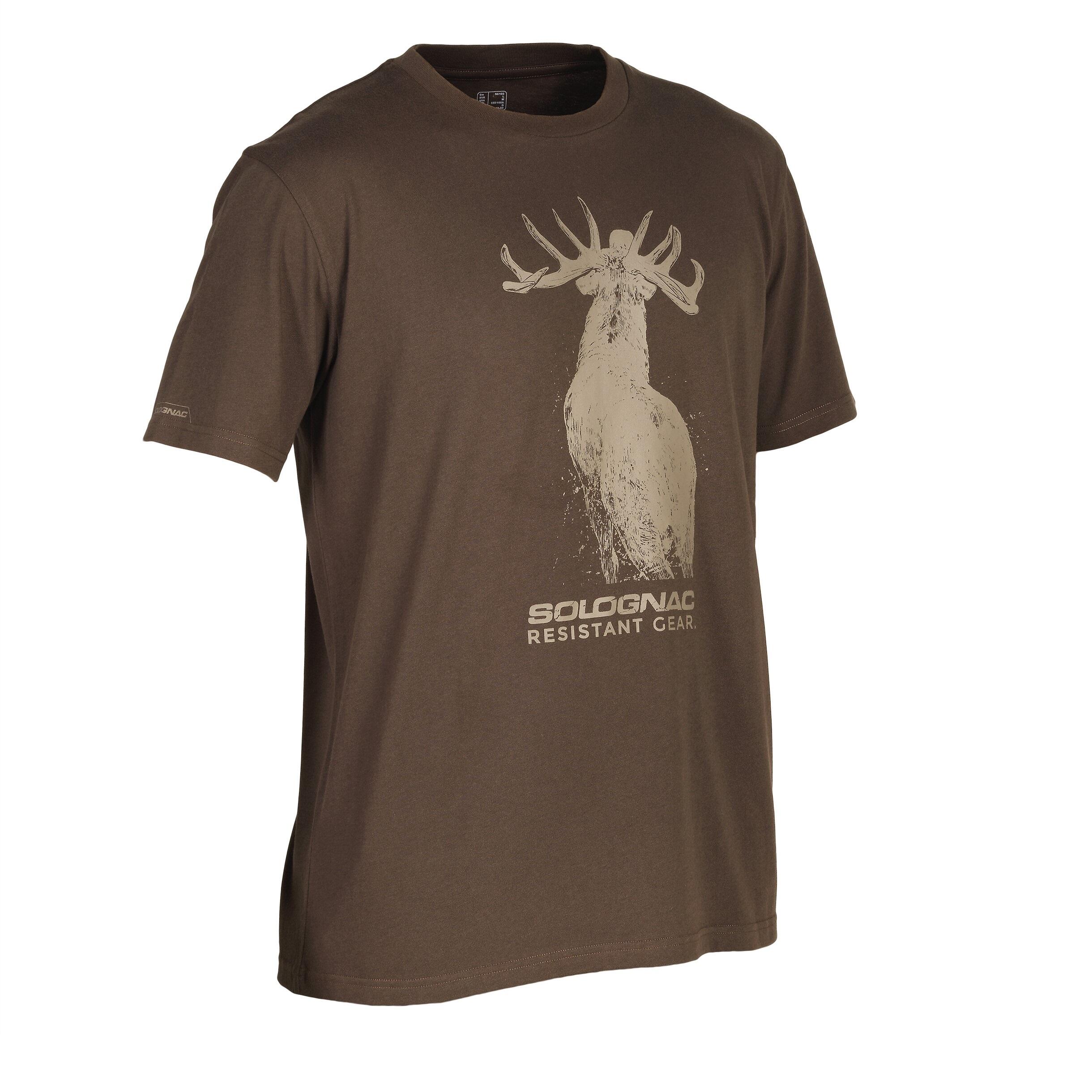 Solognac Jagd-T-Shirt 100 Hirsch braun