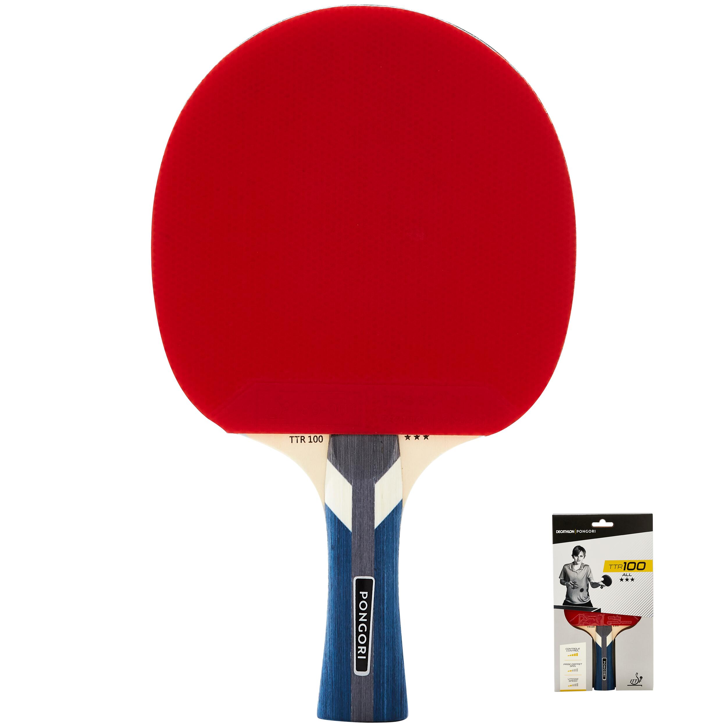 Pongori Tischtennisschläger - TTR 100 3* Allround