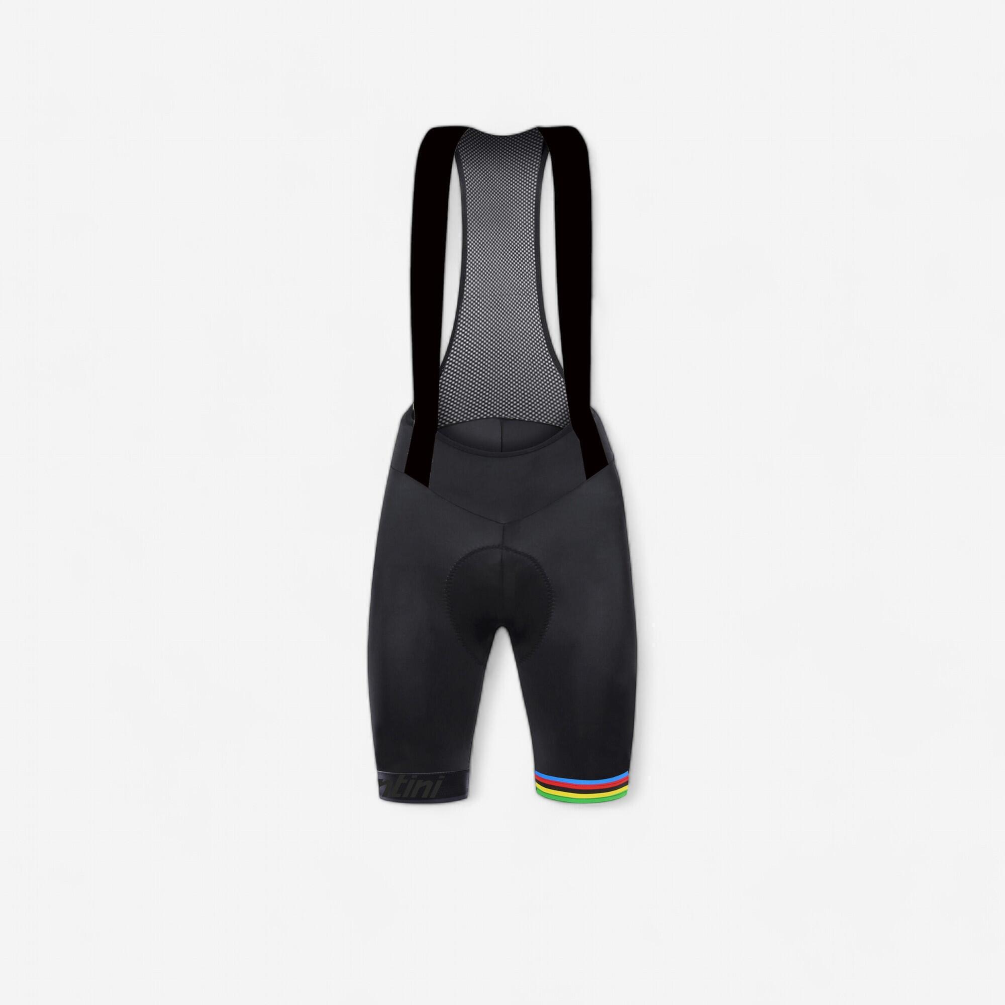 Santini Radhose Bibshort kurz mit Trägern Rennrad Santini UCI Rainbow