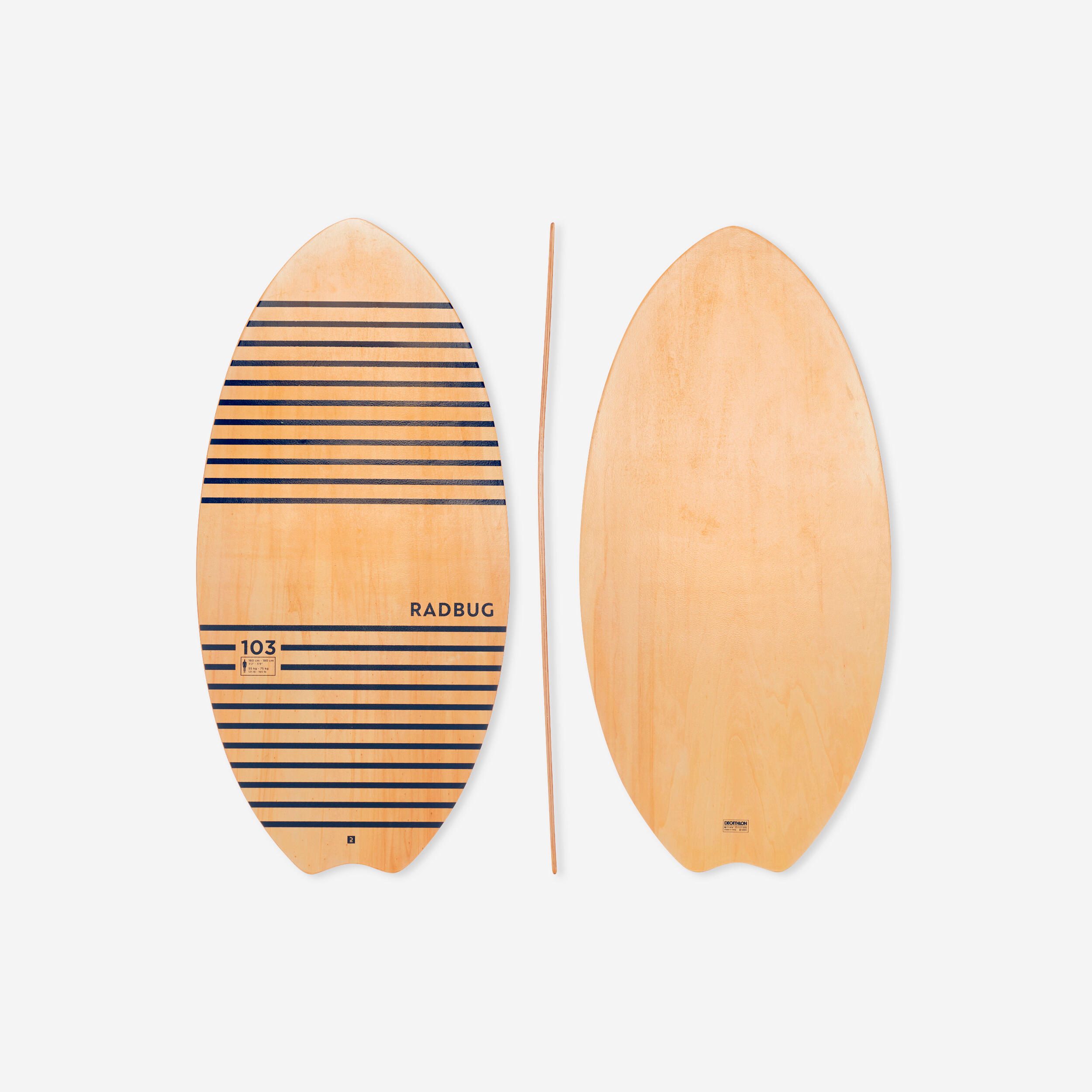 Radbug Skimboard 100 Holz Erwachsene