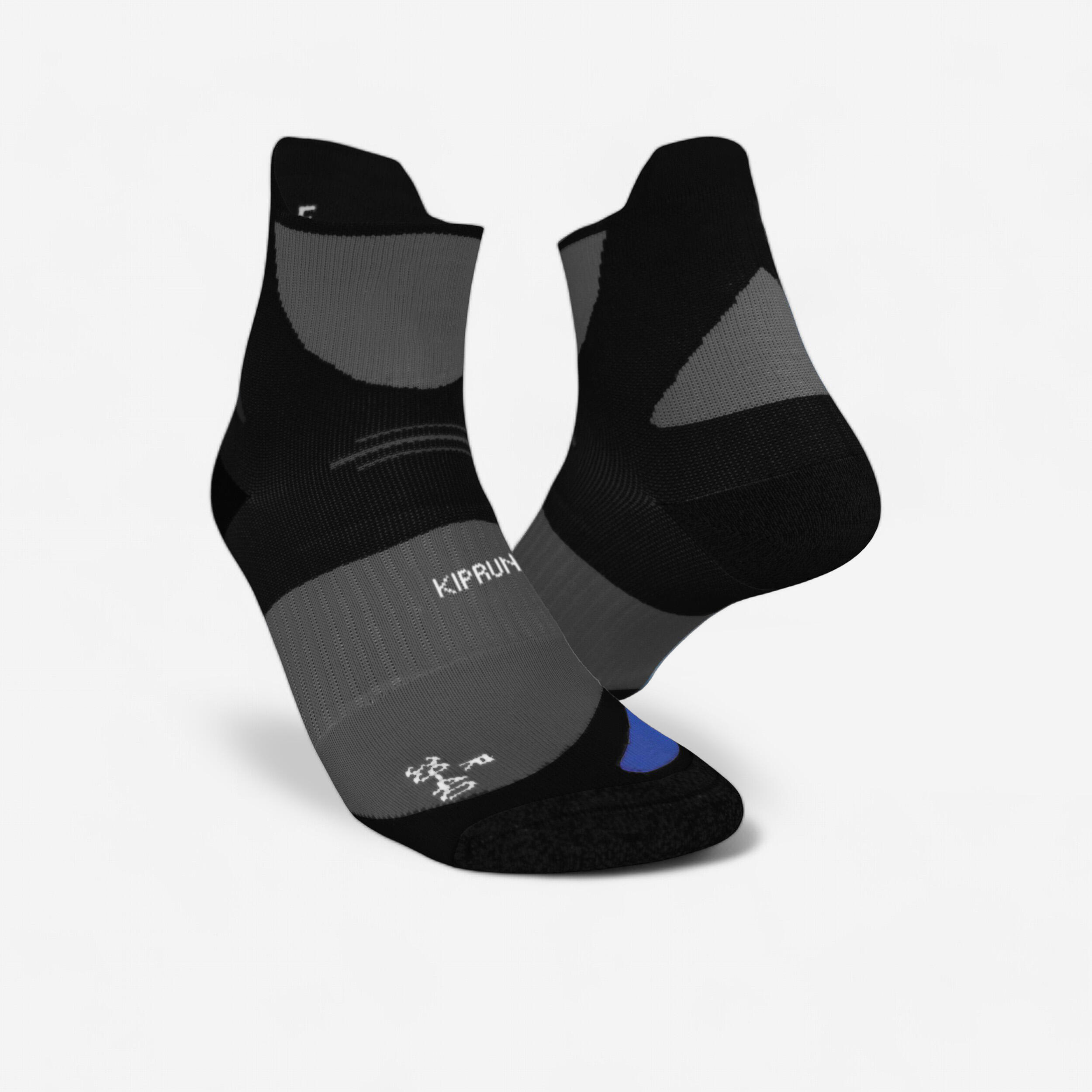 Kiprun Laufsocken dick Strap Run 900 schwarz/blau