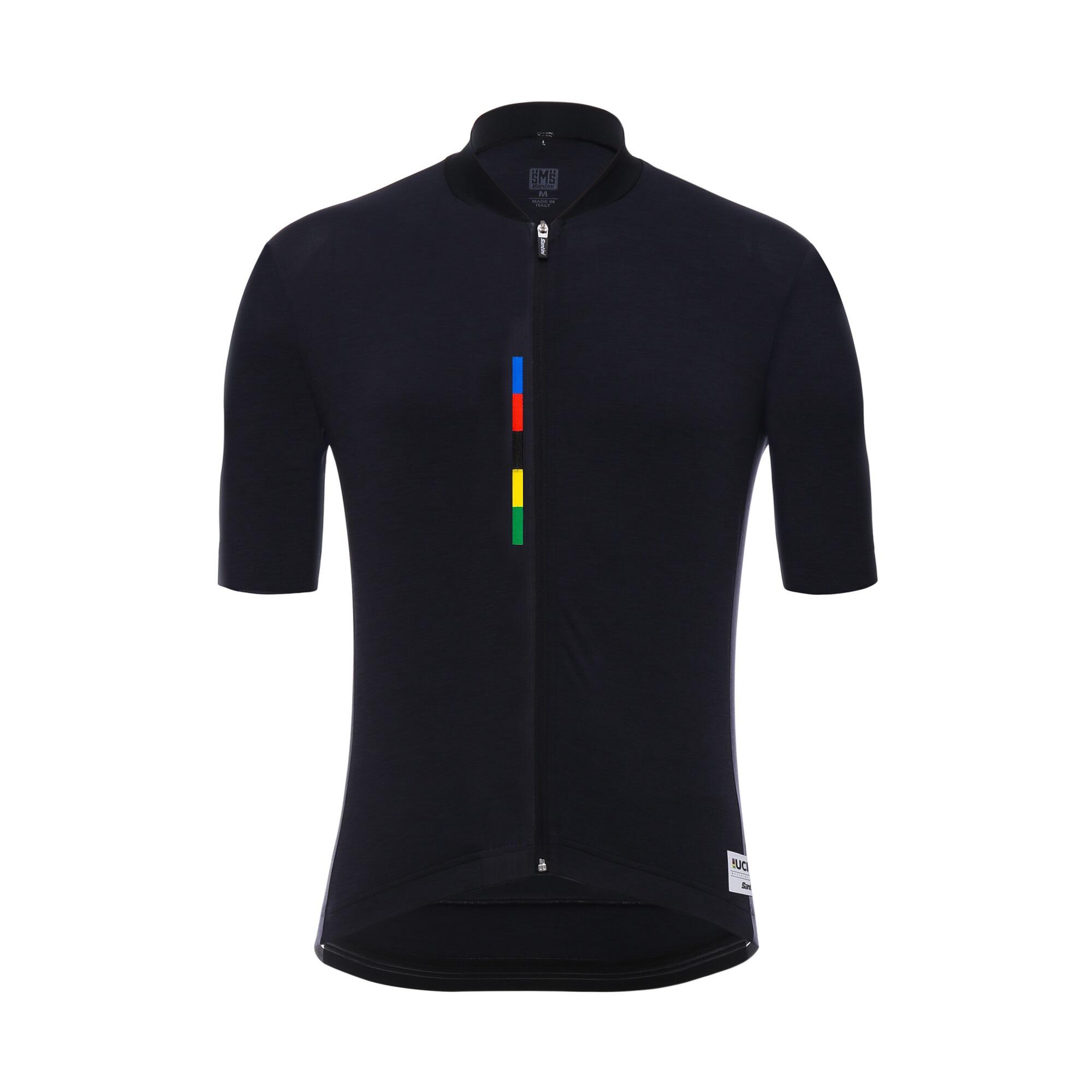 Santini Radtrikot Rennrad Santini UCI Rainbow Collection schwarz