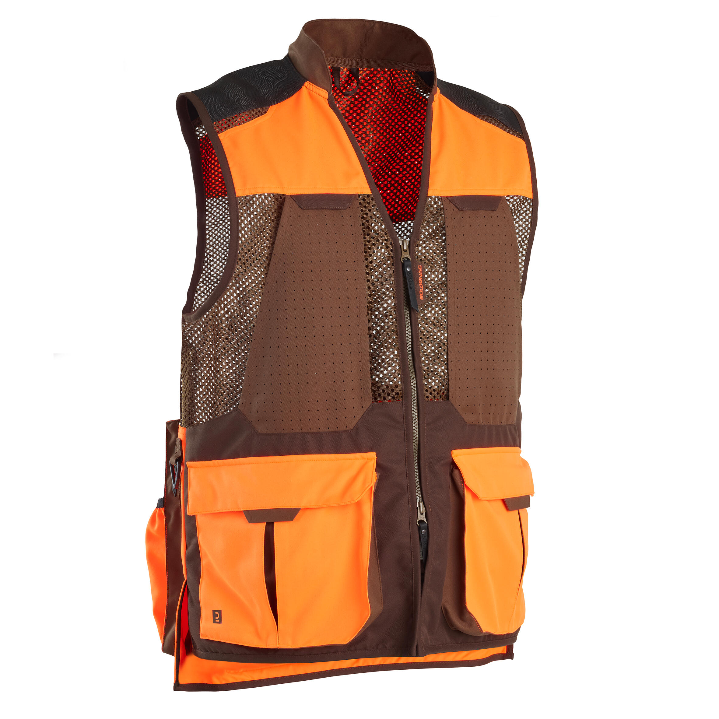 Solognac Jagdweste 520 atmungsaktiv orange/braun V2