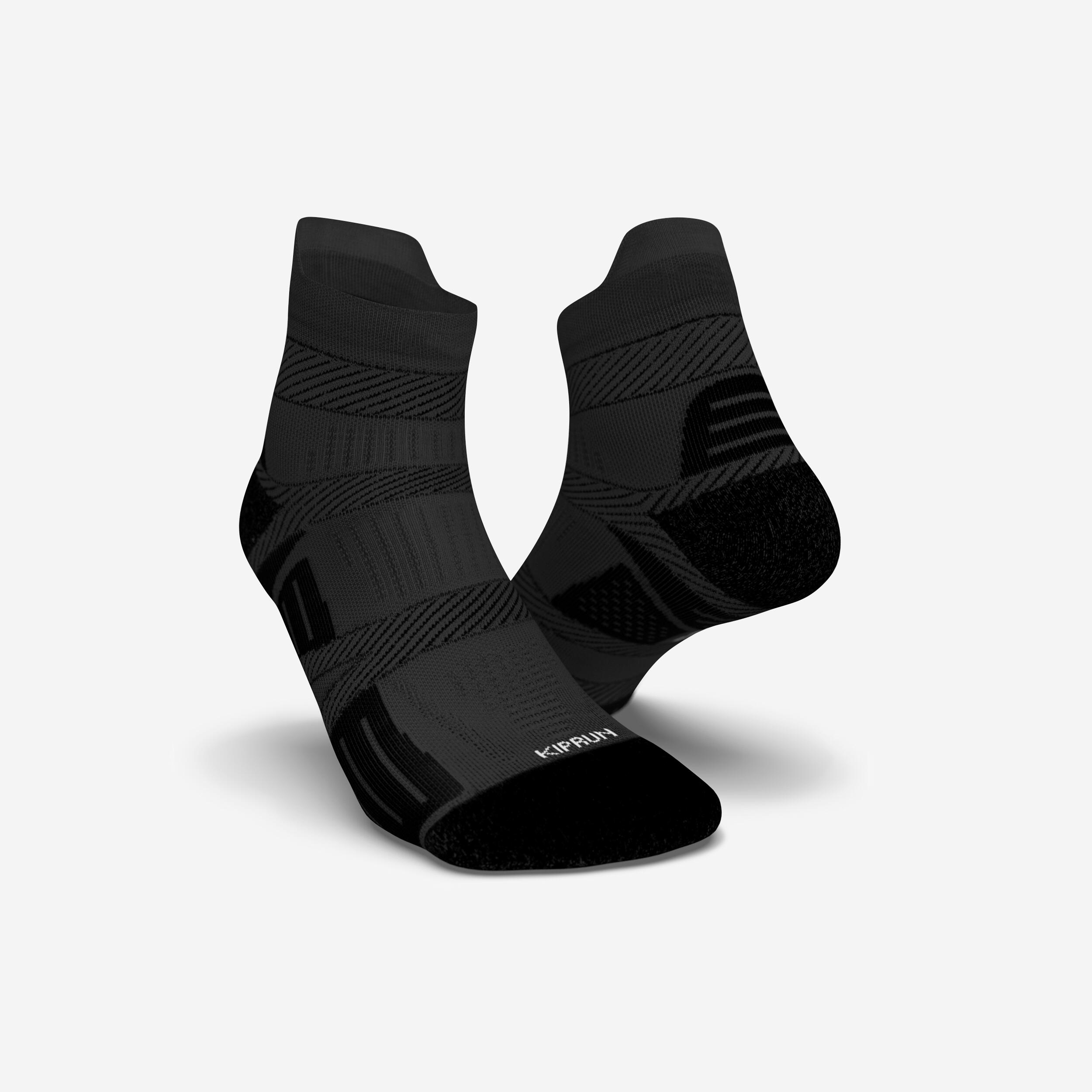 Kiprun Laufsocken dünn Strap schwarz