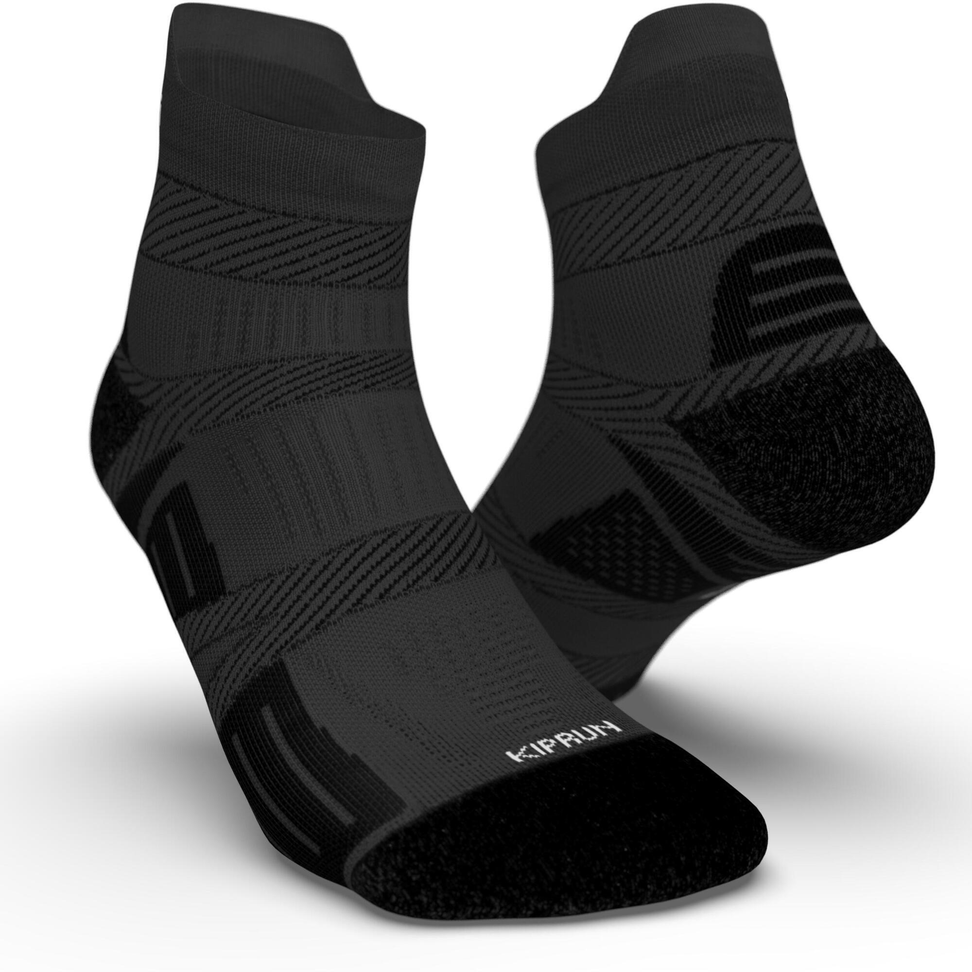Kiprun Laufsocken dünn Strap schwarz