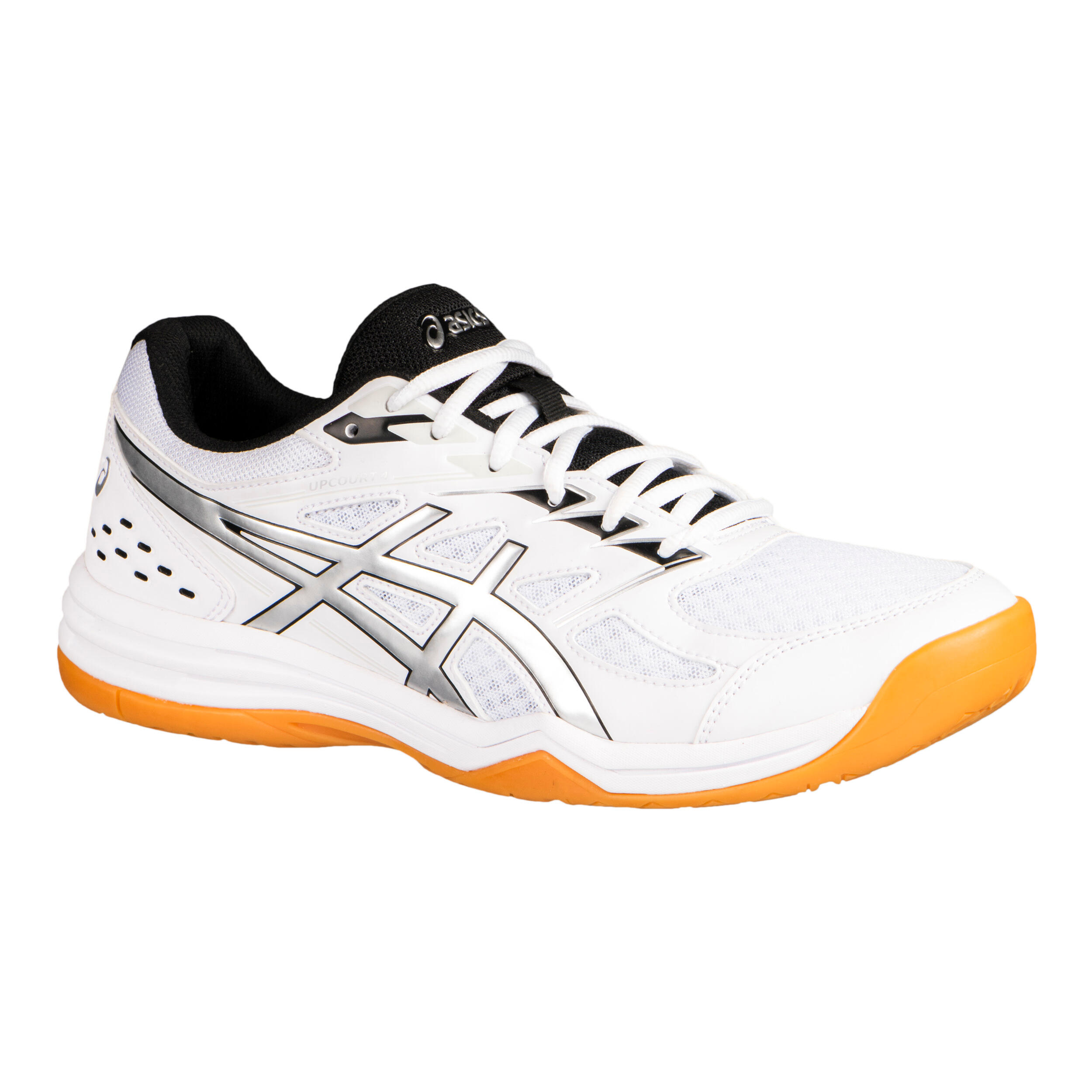 Asics Badmintonschuhe Upcourt 4 Squash Indoorsportarten Herren weiss/silber