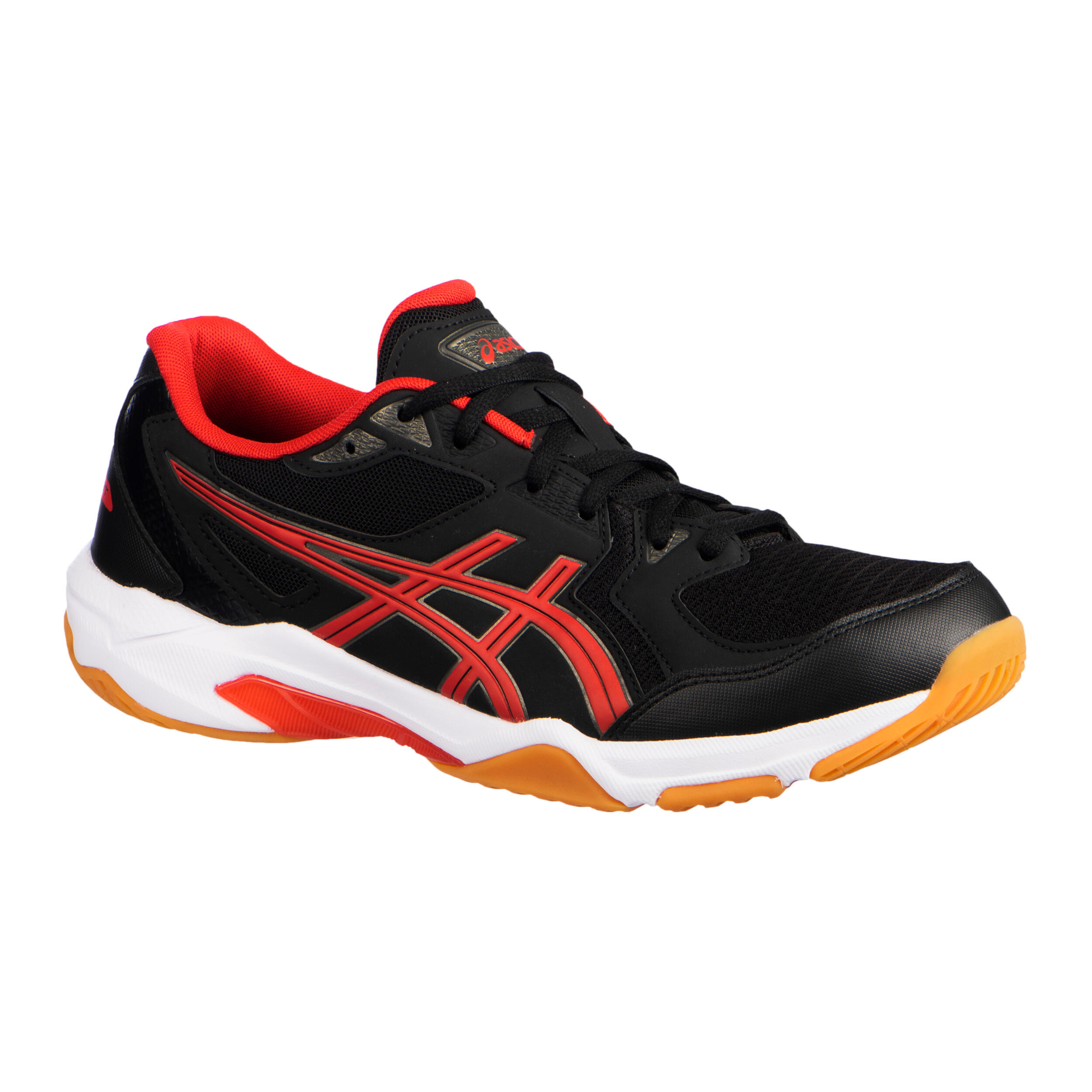 Asics Badmintonschuhe Gel-Rocket 10 Squash Indoorsportarten Herren schwarz/rot