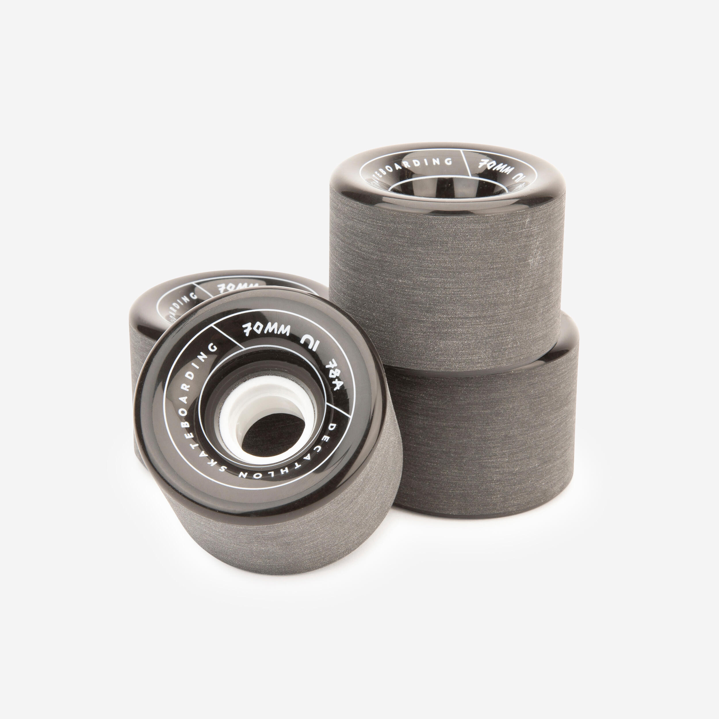 Oxelo Rollen Longboard oder Cruiser 70 mm/78A 4er-Pack schwarz