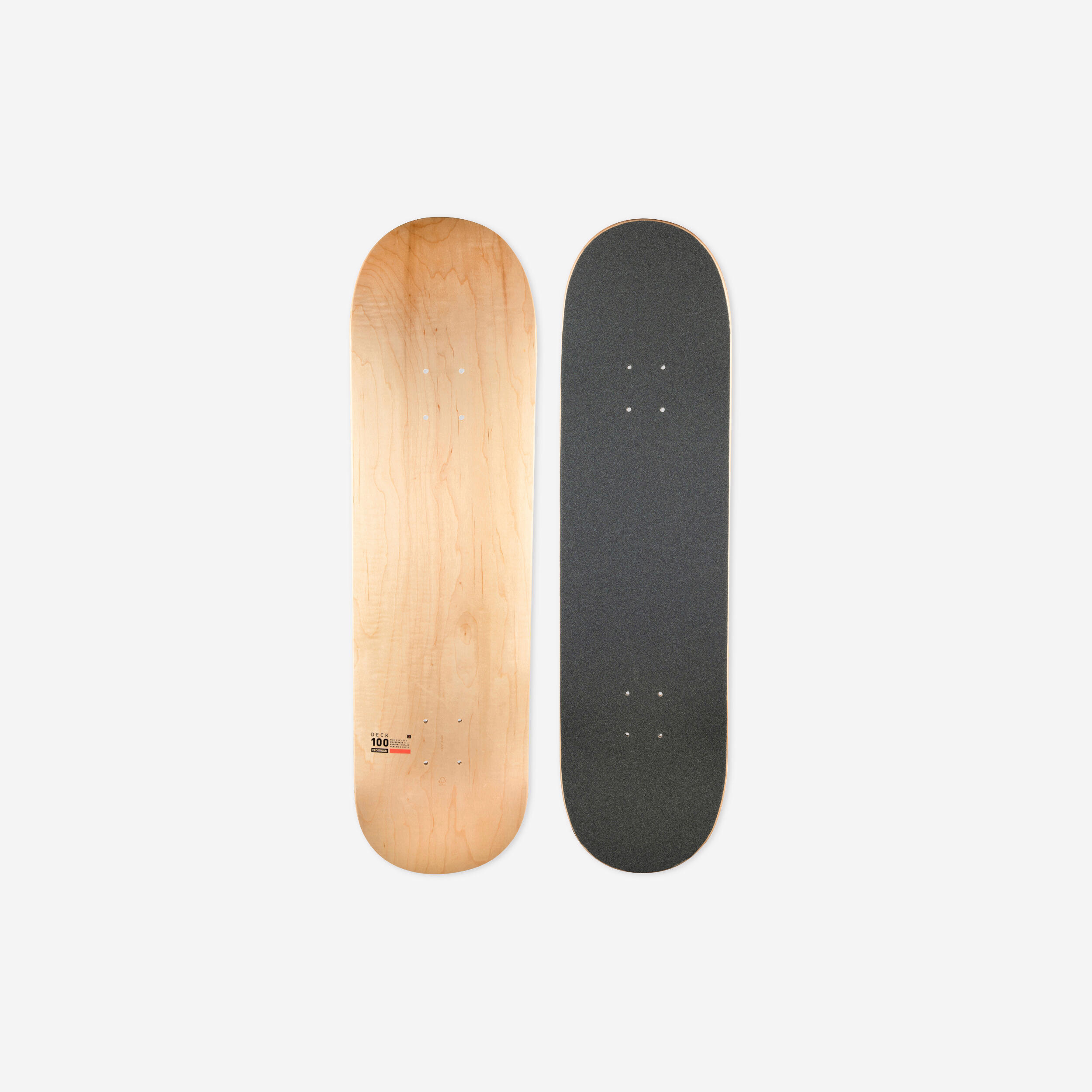 Oxelo Skateboard Deck Ahornholz mit Griptape DK100 8,5"