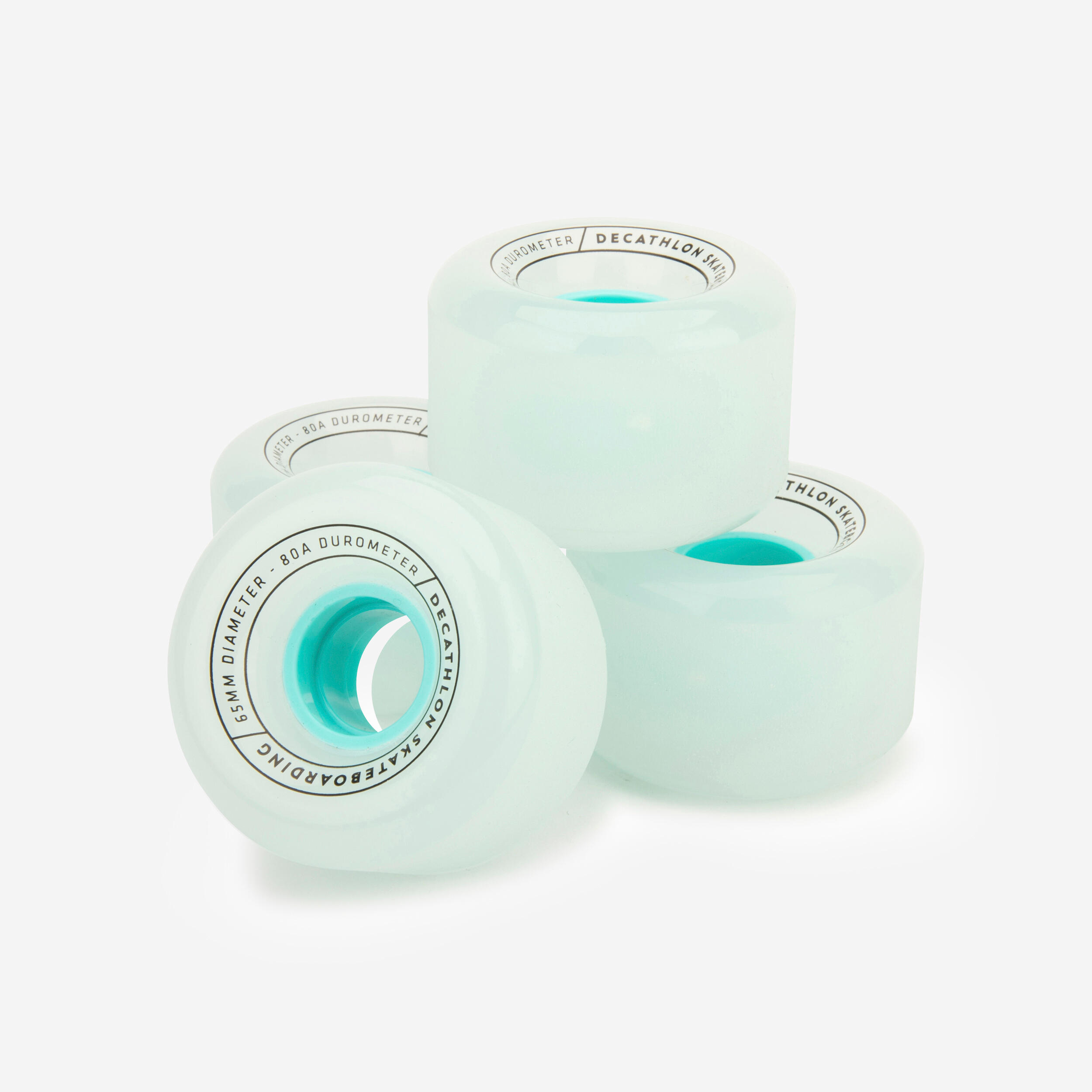 Oxelo Rollen Longboard Cruiser Surfskate 65 mm 80A 4er-Pack blau