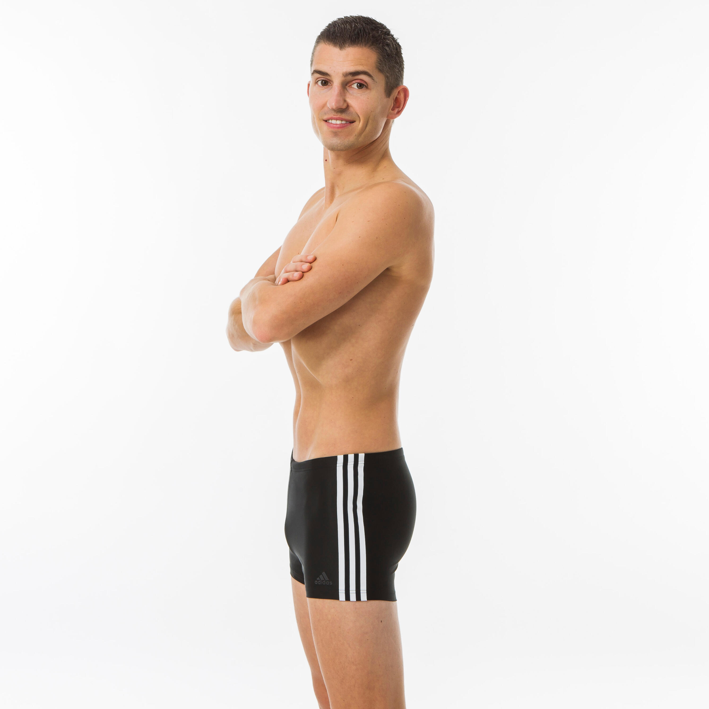 Adidas Badehose Boxer 3S Adidas Herren schwarz/weiss