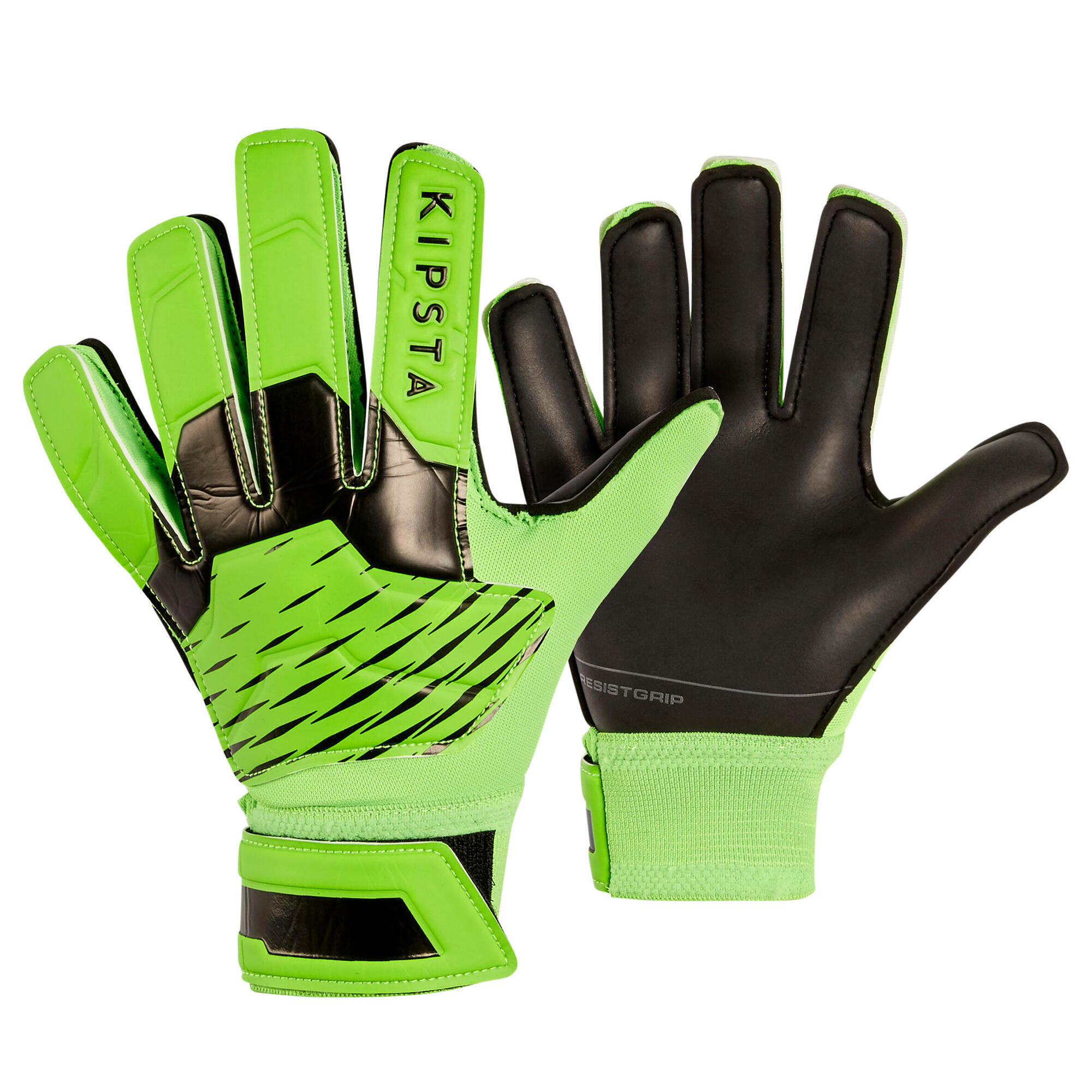 Kipsta Torwarthandschuhe F100 Resist Kinder grün/schwarz
