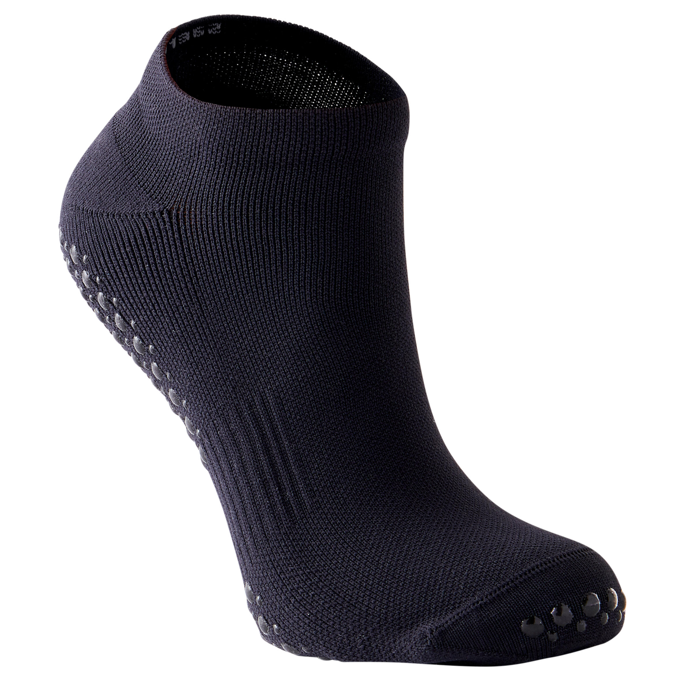 Domyos Sportsocken 100 rutschfest Fitness niedrig Synthetik schwarz