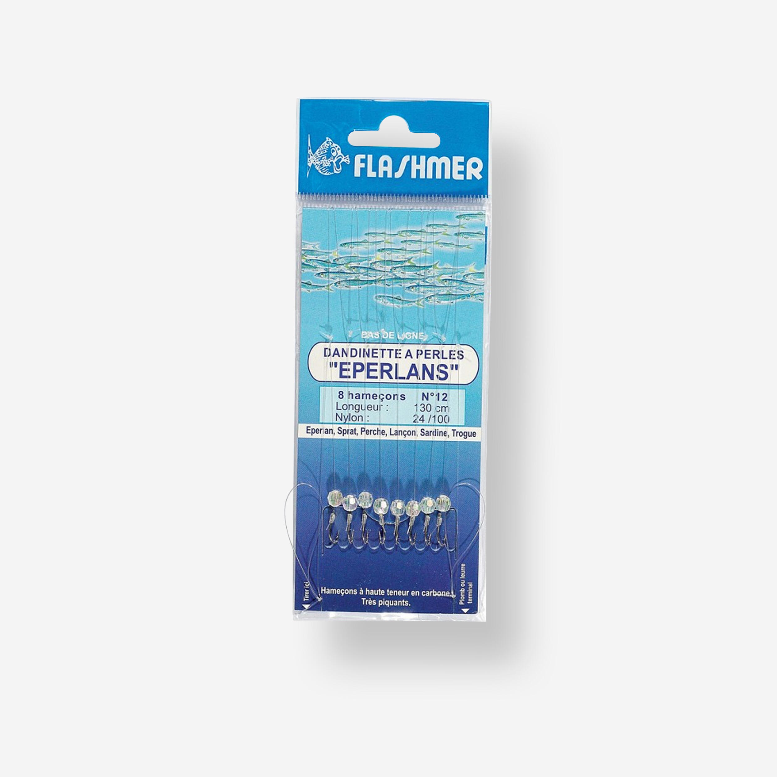 Flashmer Paternostermontage mit Perle 8 Haken Gr. 12