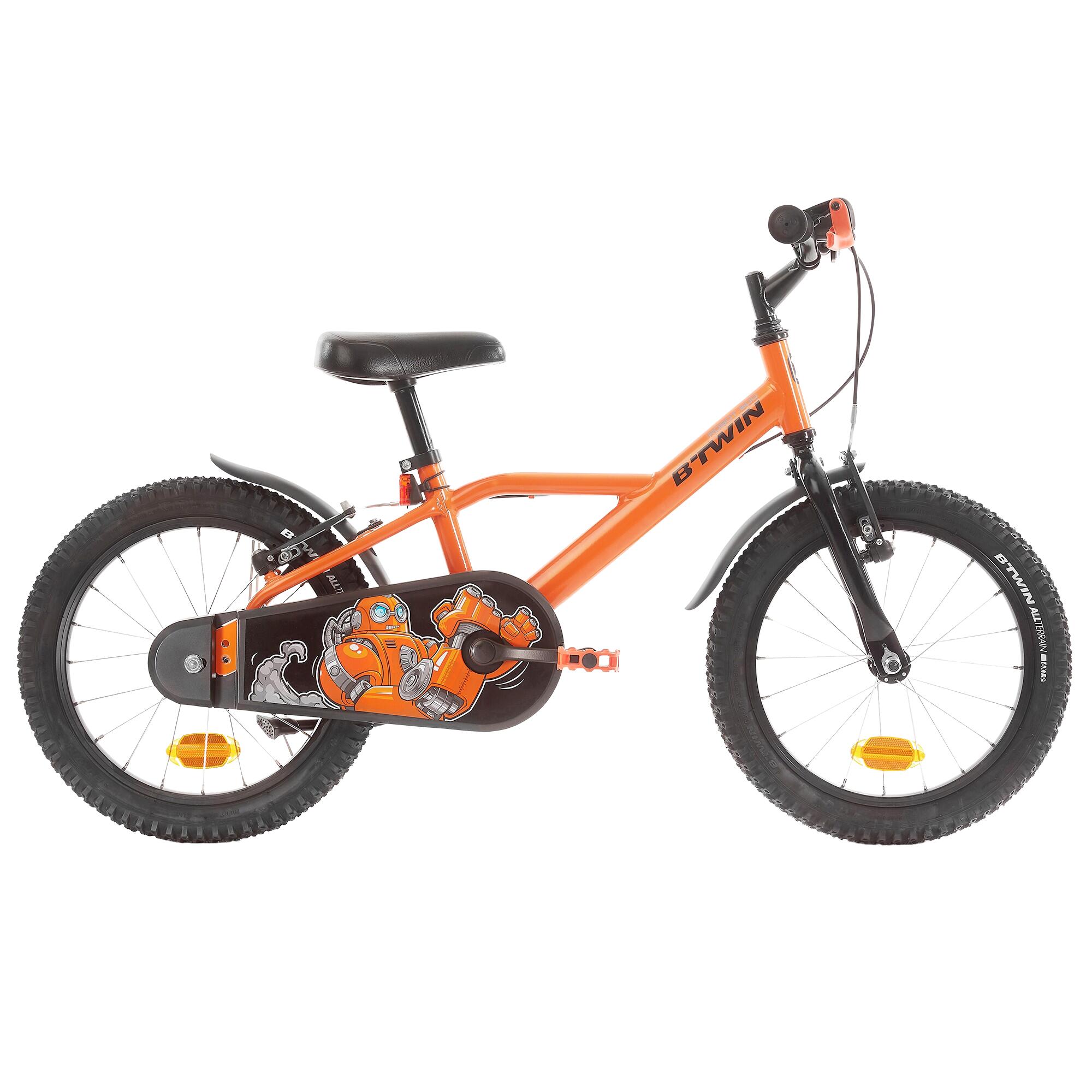 Btwin Kinderfahrrad 16 Zoll 500 Robot orange/schwarz