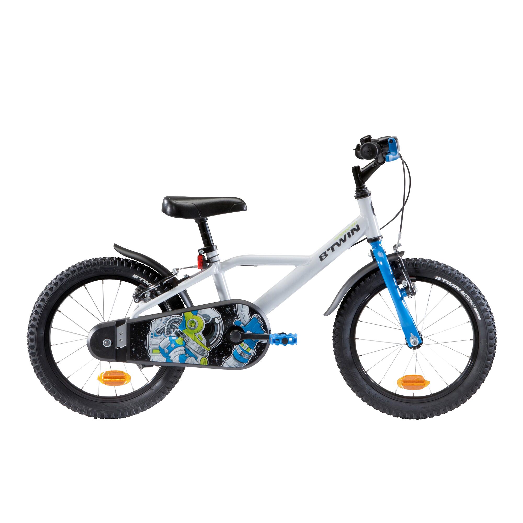 Btwin Kinderfahrrad 16 Zoll 500 Astronaut grau/blau