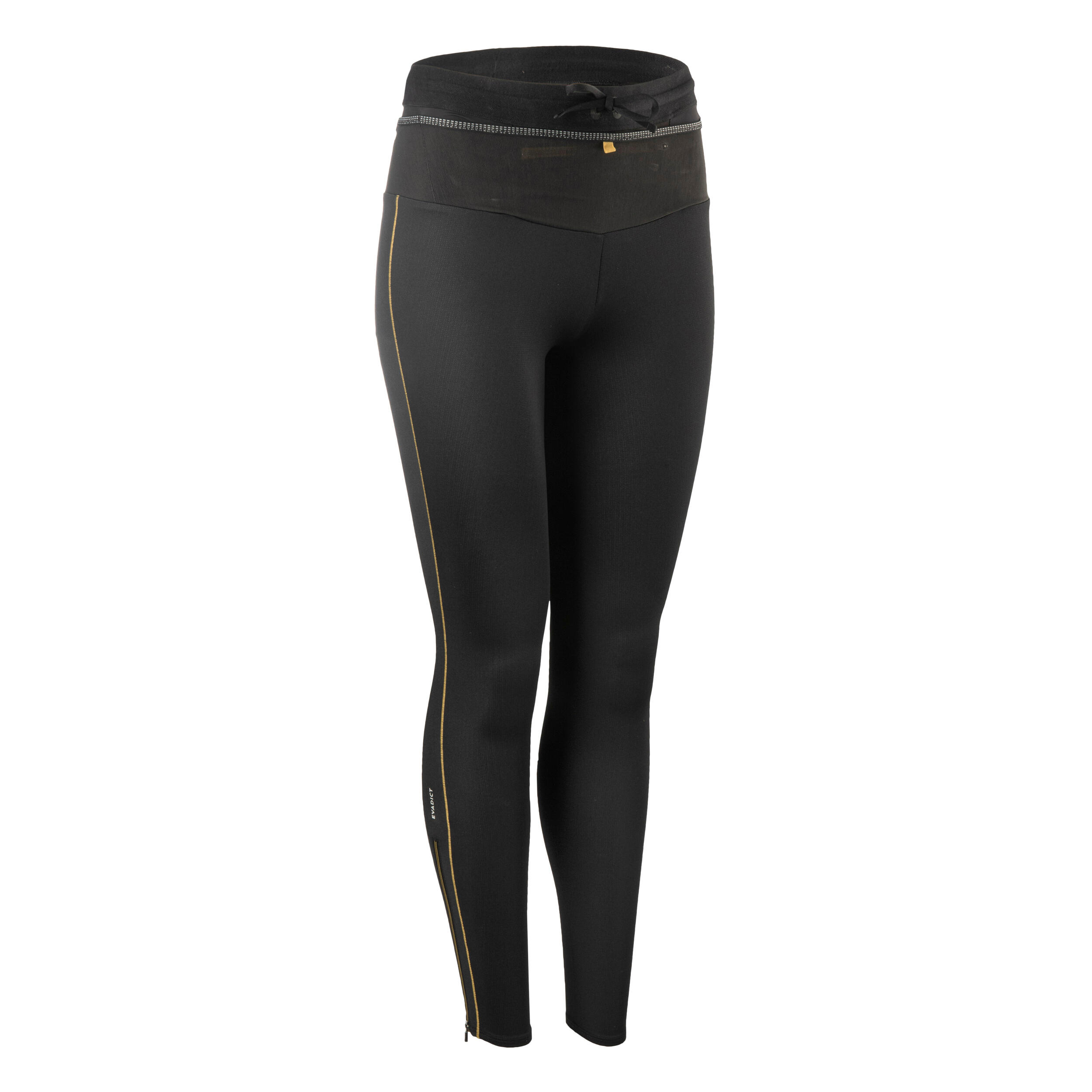 Evadict Laufhose lang Tights Trail Emboss Damen schwarz/bronze