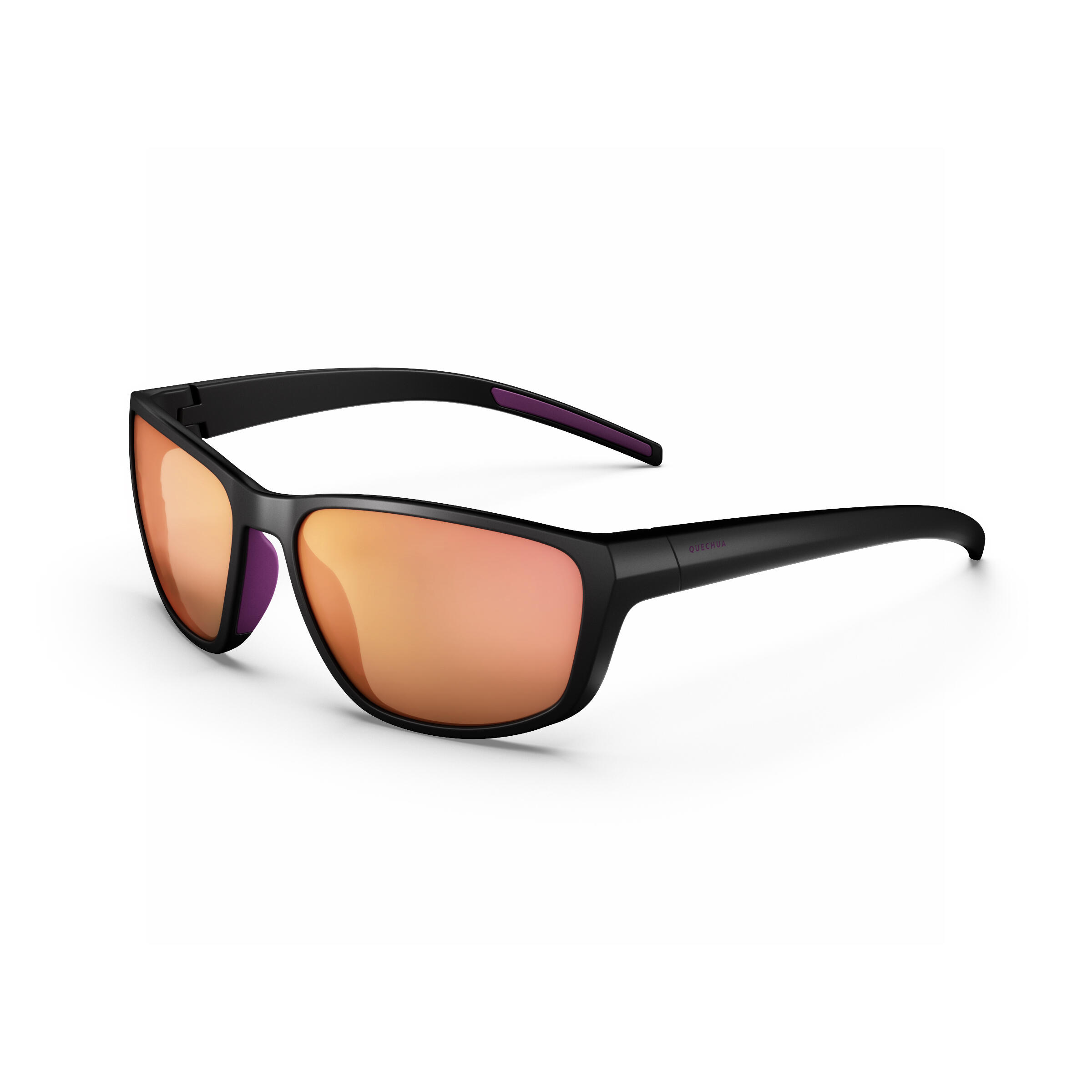 Quechua Sonnenbrille Wandern MH550W Erwachsene Damen Kategorie 3 schwarz