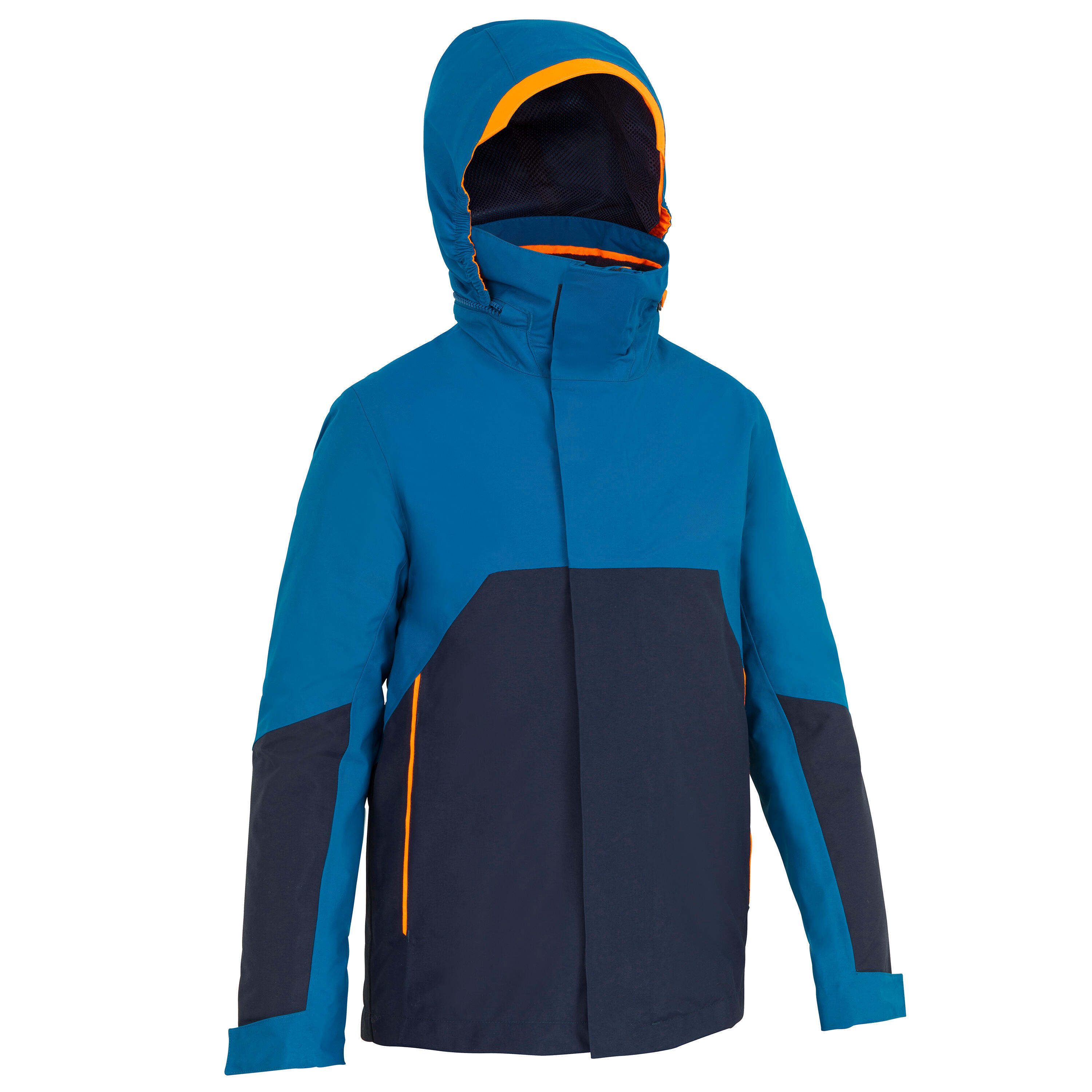 Tribord Regenjacke Segeln Kinder 300 wasserdicht petrol/dunkelblau