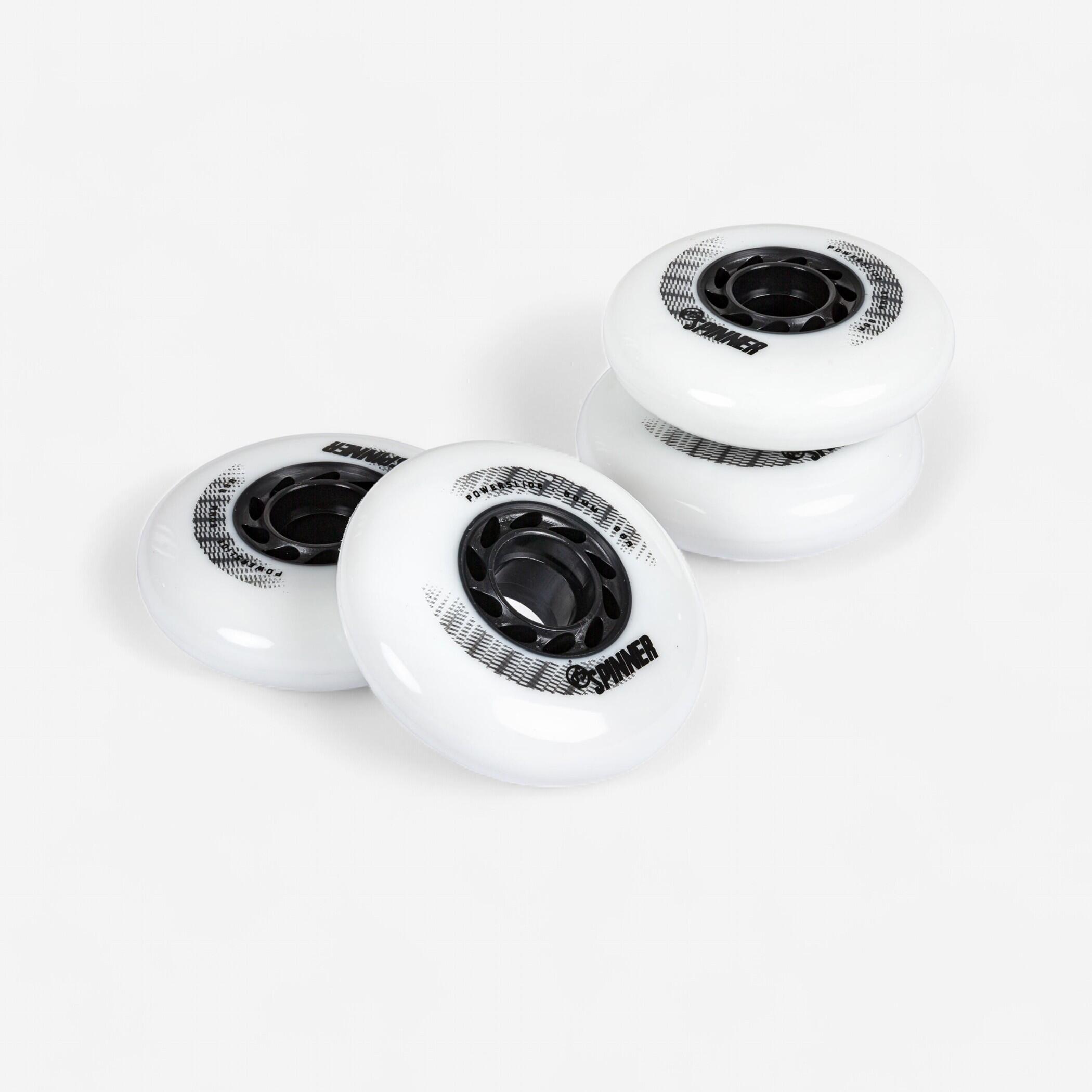 Powerslide Rollen Inline Skates Spinner 80mm/88A 4 Stück weiss