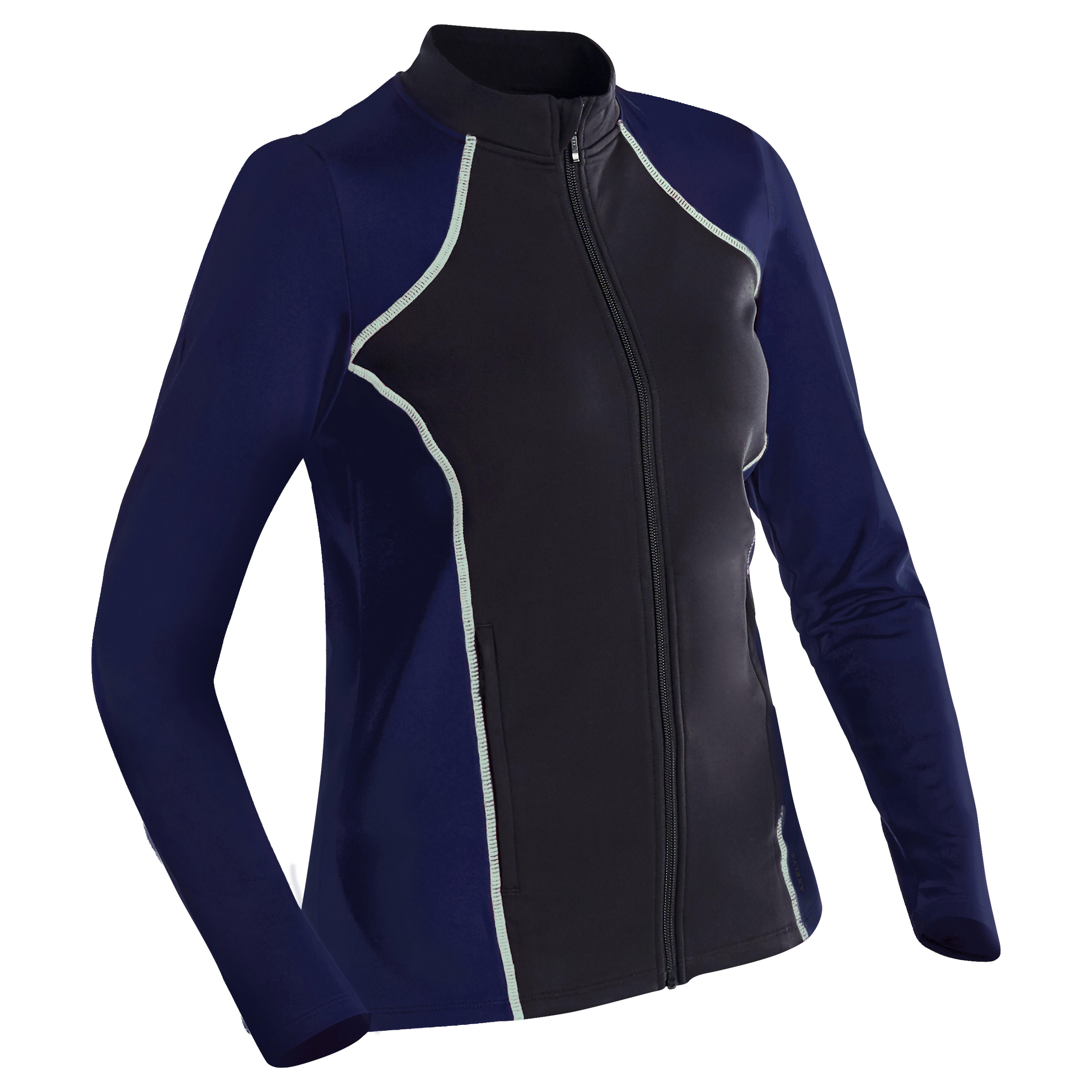 Axelys Eiskunstlauf-Trainingsjacke Erwachsene schwarz