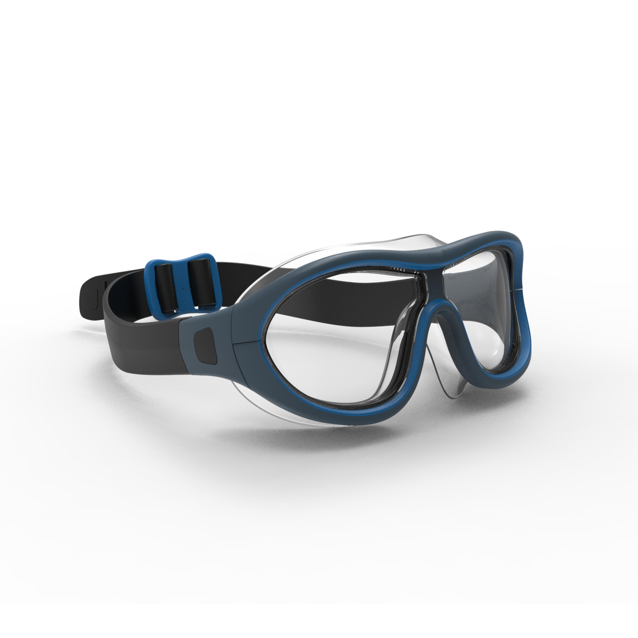 Nabaiji Schwimmmaske Swimdow V2 Grösse L klar grau/blau