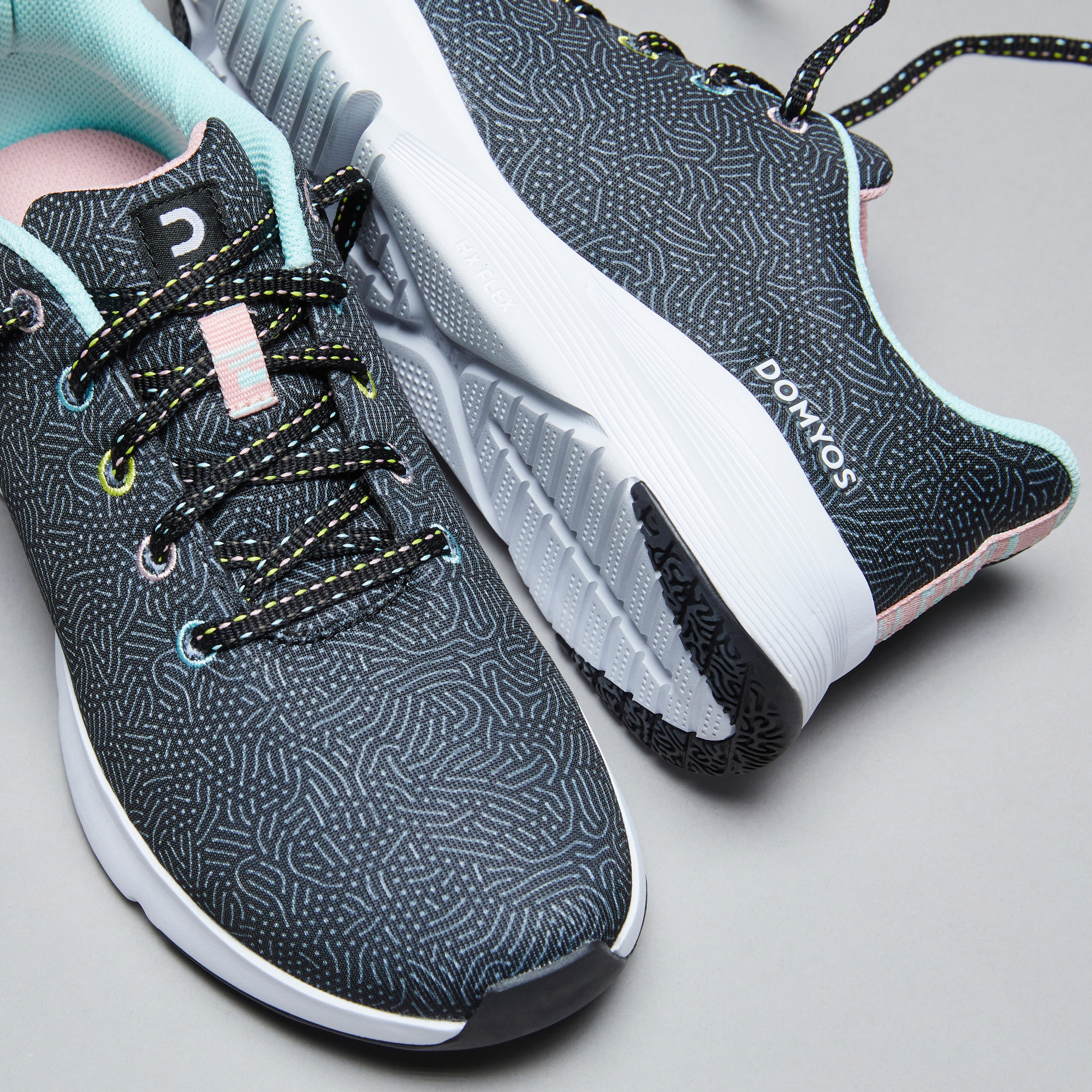 Domyos Fitnessschuhe Sneaker 120 Damen - Leoprint