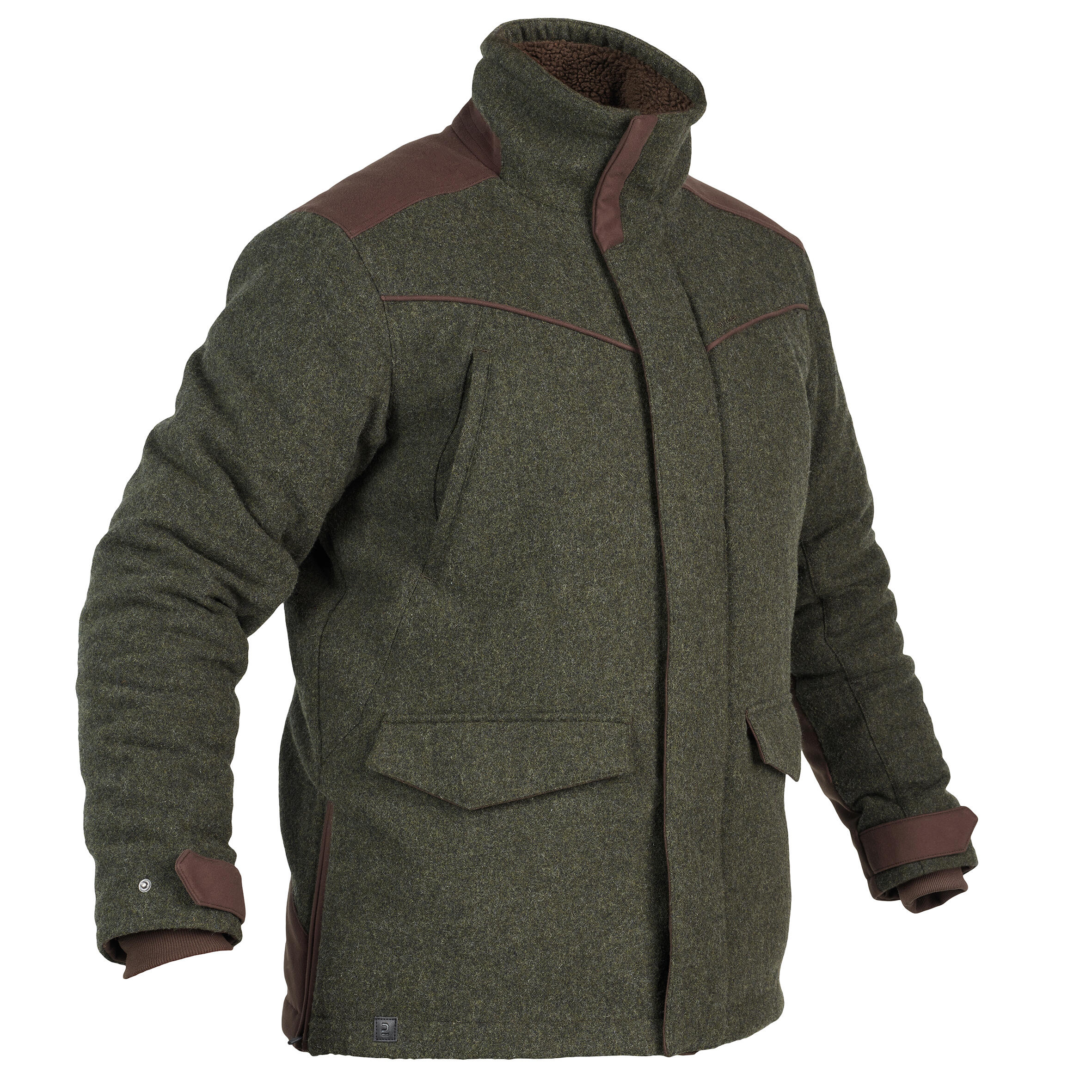 Solognac Jagdjacke 900 Wolle warm geräuscharm grün