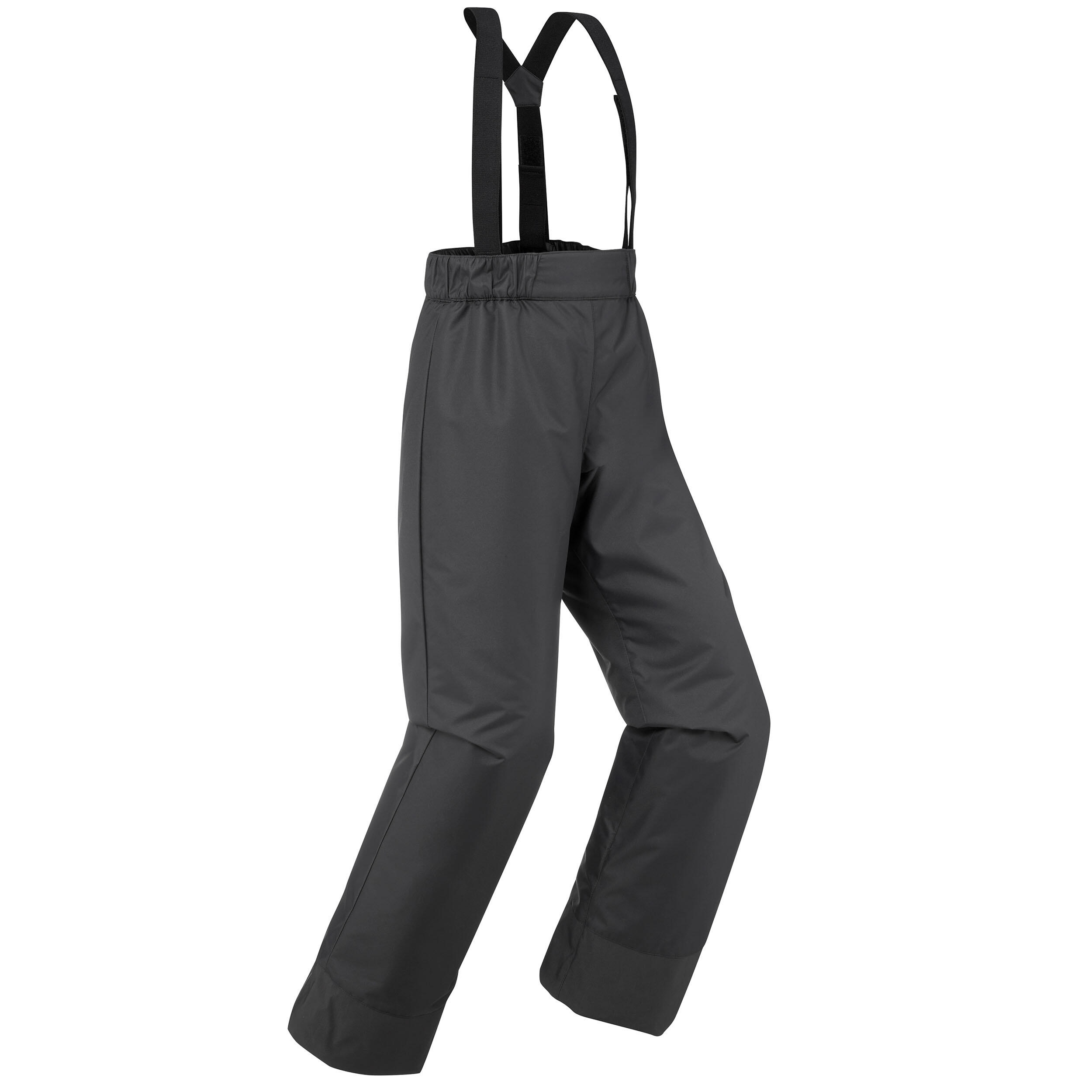 Wedze Skihose warm wasserdicht 100 Kinder dunkelgrau